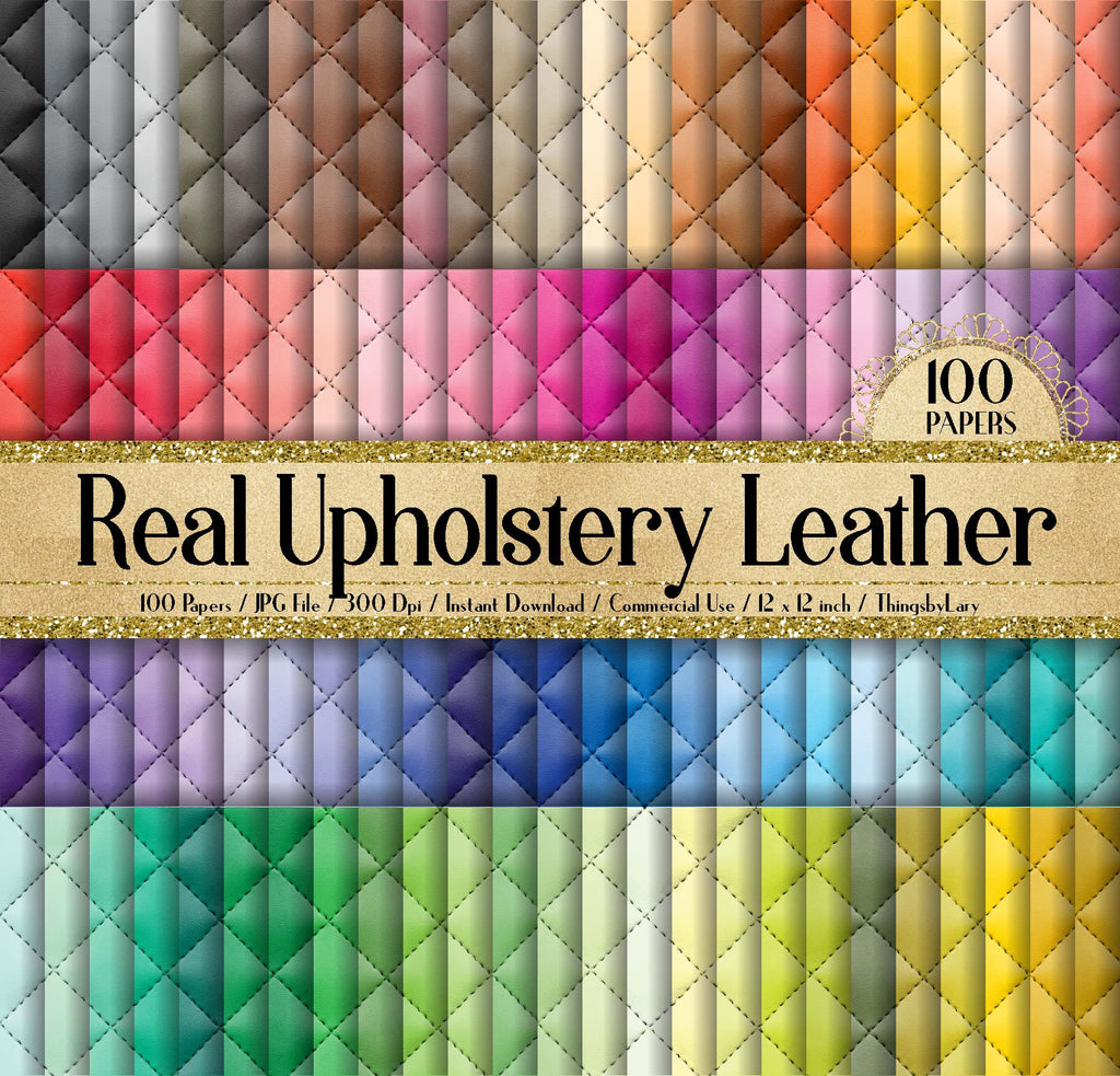 100 Real Upholstery Quilt Leather Papers in 12 inch, Instant Download Commercial Use 300 Dpi Planner Paper, luxury real upholstery quilt