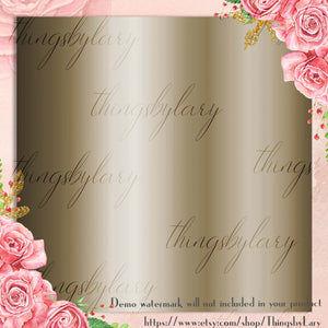 42 Bronze Metallic Papers 12 inch, 300 Dpi Planner Paper, Commercial Use, Scrapbook Paper, Bronze Metallic, Luxury Digital Bronze Paper