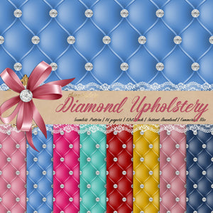 16 Seamless Diamond Upholstery Papers, Digital Paper, Upholstery Paper, Digital Diamond, Instant Download, Commercial Use, Tileable Paper
