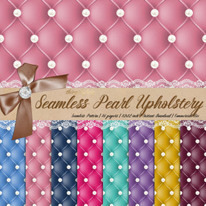16 Seamless Pearl Upholstery Papers, Digital Paper, Upholstery Paper, Digital Pearl, Instant Download, Commercial Use, Tileable Paper