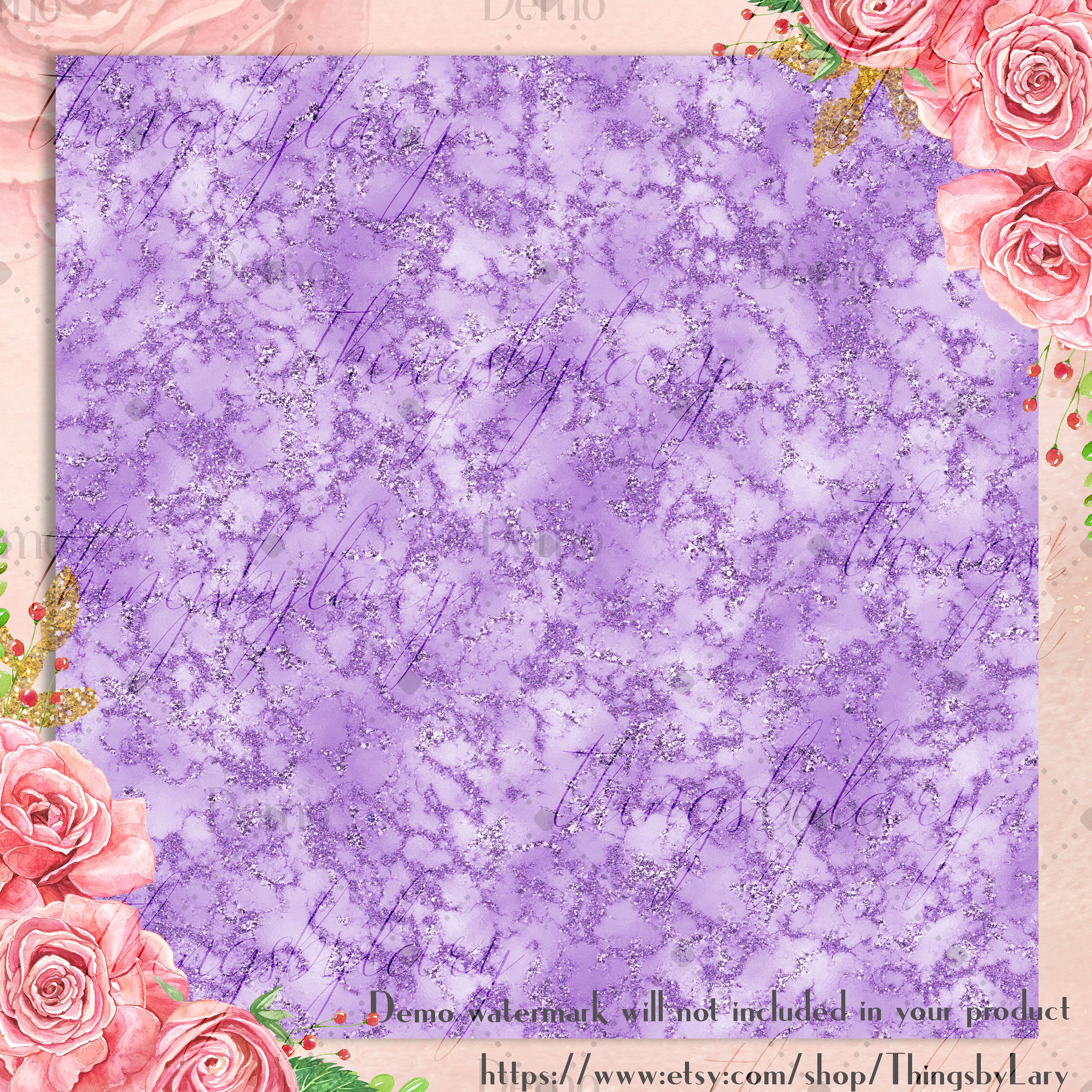 16 Lavender Glitter Marble Papers, Soft Purple Marble, Digital Marble Paper, Glitter Marble, Foil Marble, Digital Texture Paper, Violet