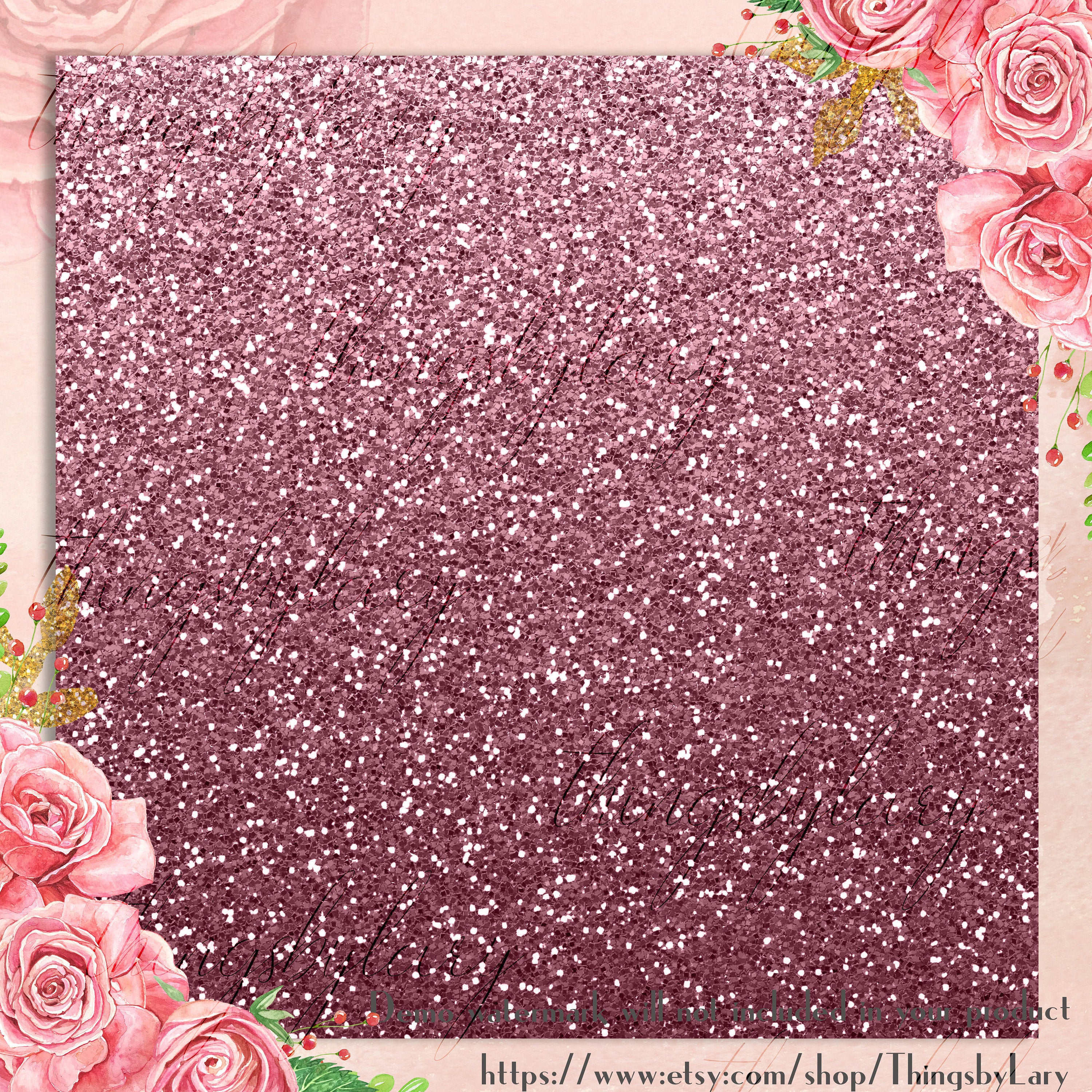 42 Rose Gold Glitter Papers 12 inch, 300 Dpi Planner Paper, Commercial Use, Scrapbook Paper, Glitter, Rosegold Rose Gold Paper