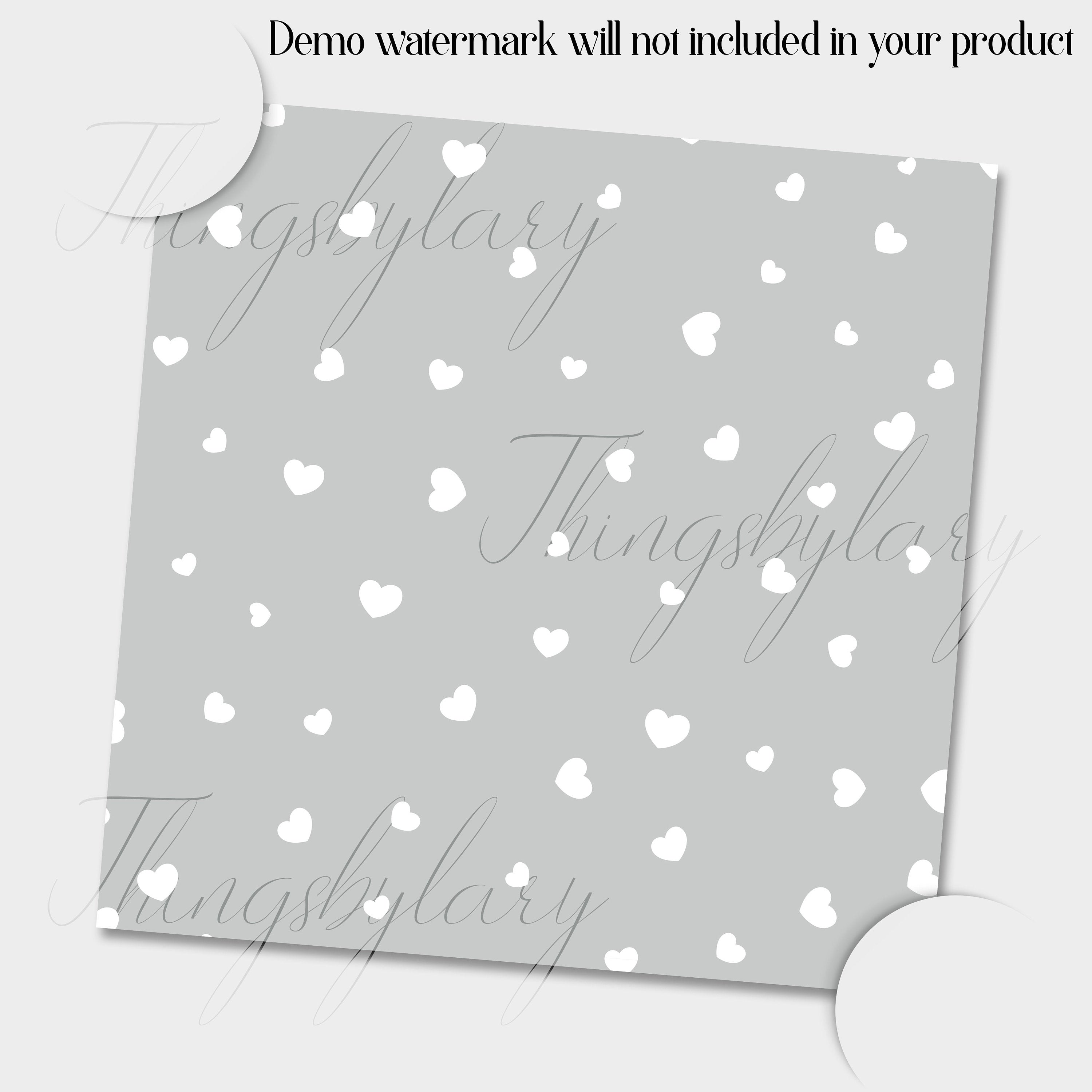 100 Seamless Falling Small Heart Digital Papers 12 x 12 inch 300 Dpi Planner Papers Commercial Use Scrapbook Papers Valentine Love Wedding