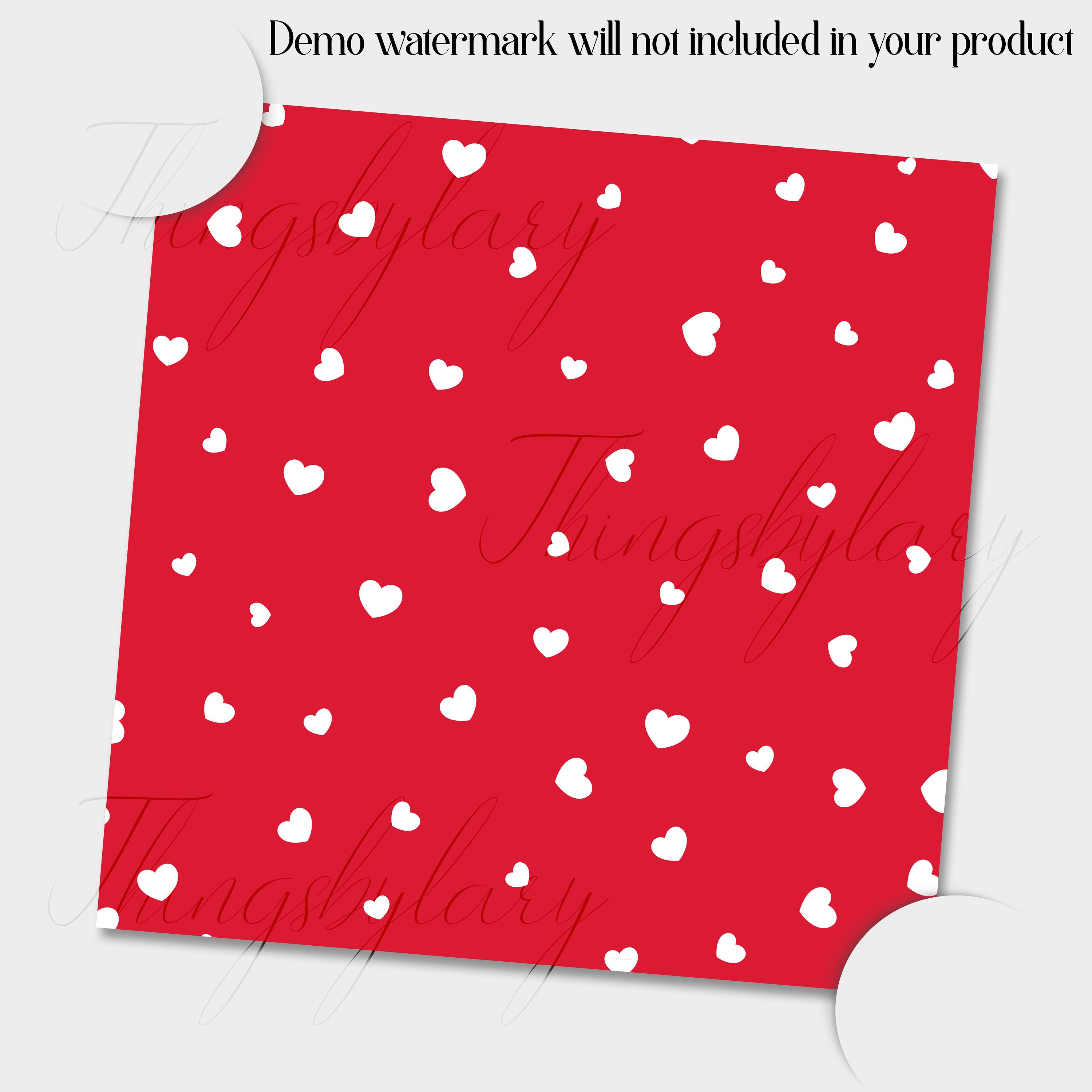 100 Seamless Falling Small Heart Digital Papers 12 x 12 inch 300 Dpi Planner Papers Commercial Use Scrapbook Papers Valentine Love Wedding