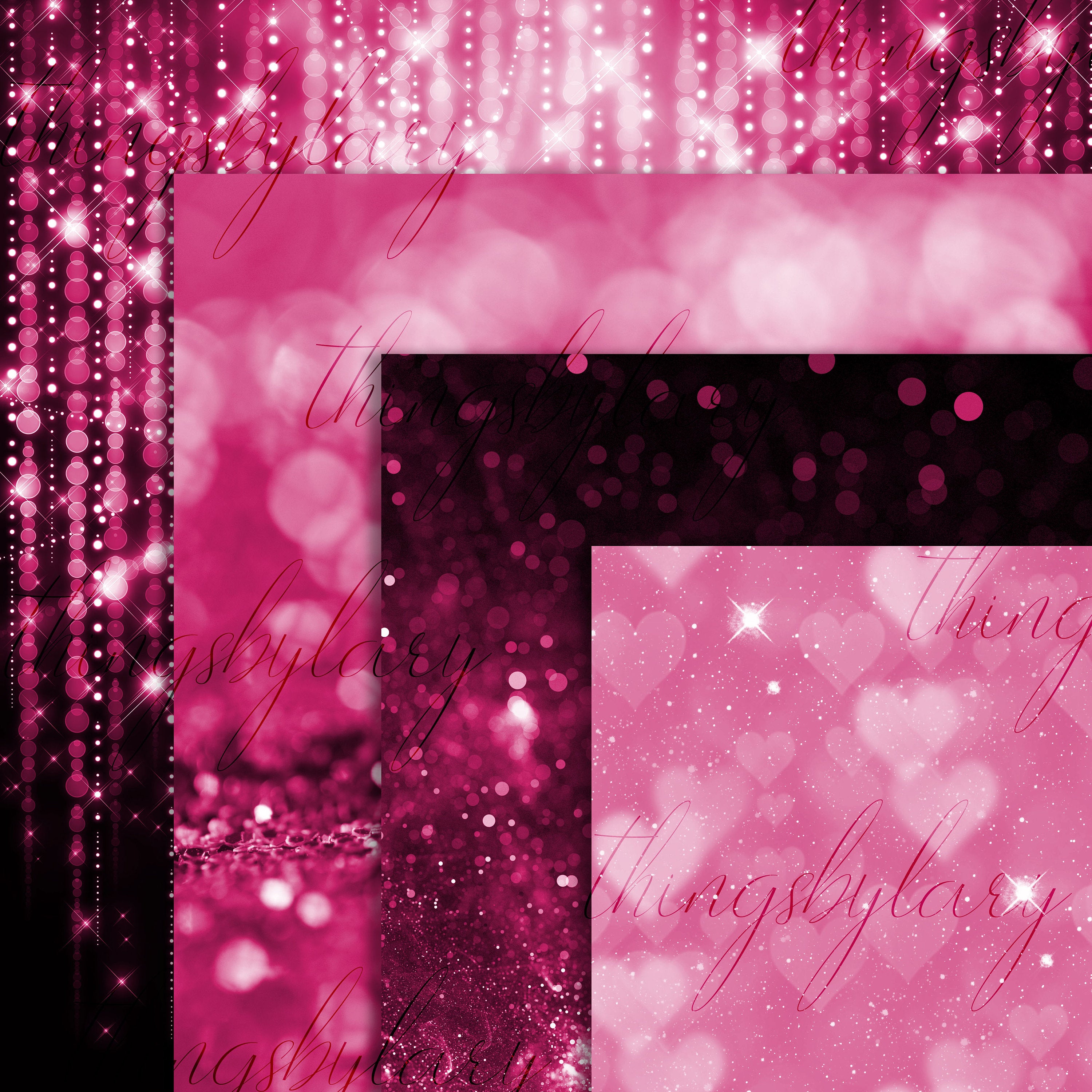 42 Pink Bokeh Papers 12 inch, 300 Dpi Planner Paper, Commercial Use, Scrapbook Paper, Pink Glitter Bokeh , Valentine Bokeh, Christmas Bokeh