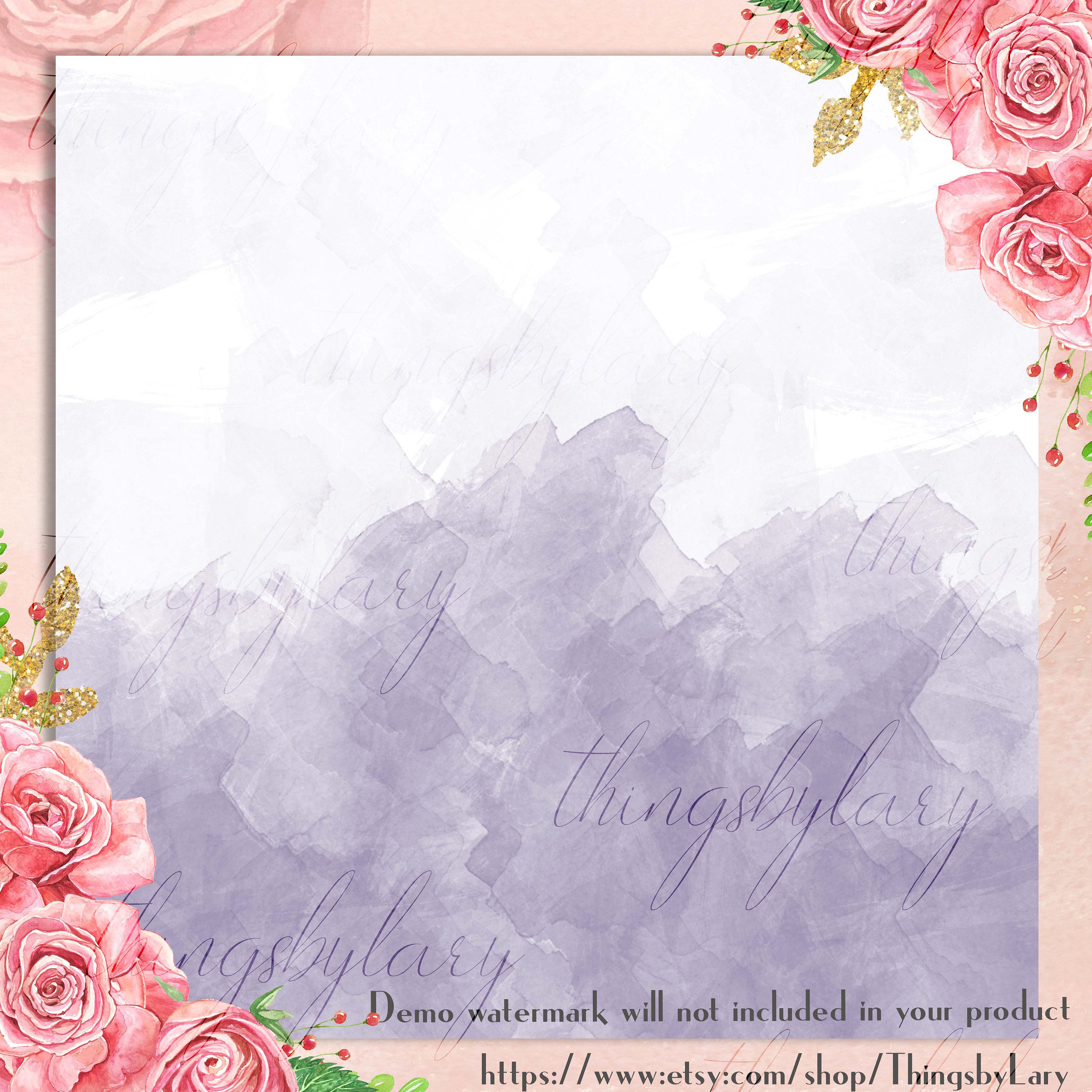 16 Ultra Violet Watercolor Texture Paper, shabby chic, romantic wedding, scrapbooking, ombre watercolor, ombre texture, ombre paper, purple
