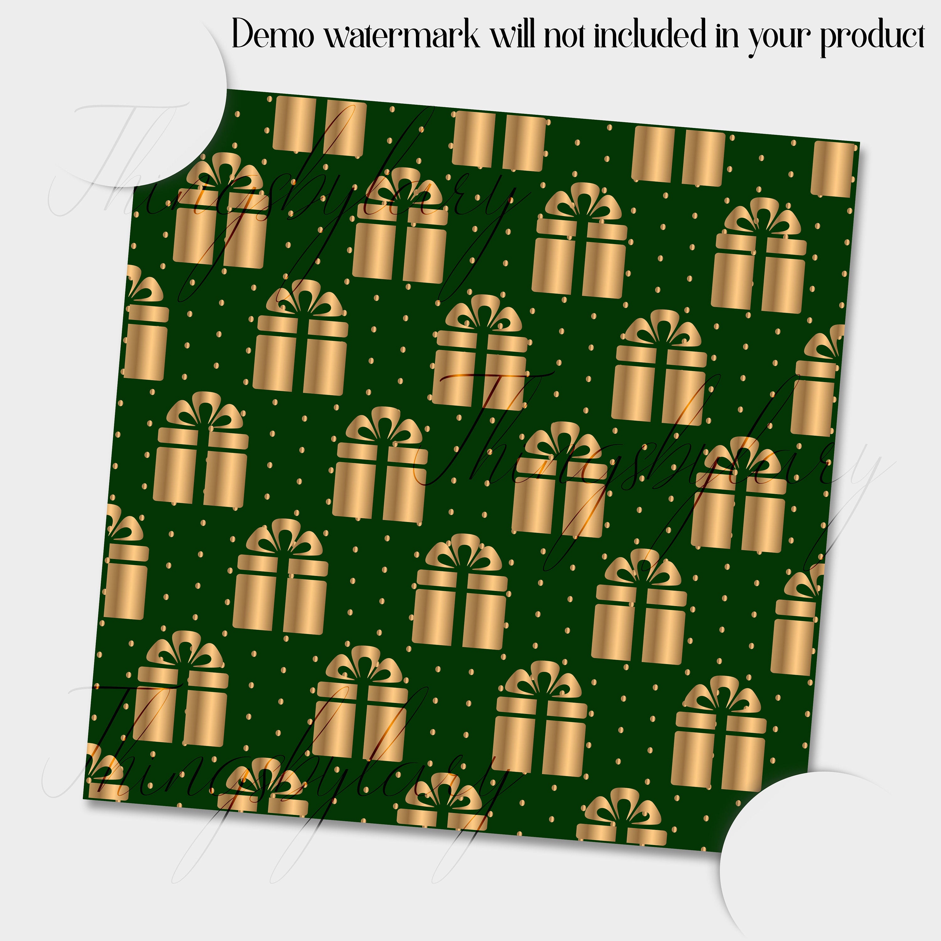 24 Green & Gold Christmas Digital Papers 12 x 12 inch 300 Dpi Instant Download, Scrapbook Papers, Christmas Papers, Commercial Use