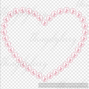 102 Pearl Heart Frame Clipart, Heart Frame, Pearl Frame, Pearl Clip Art, 100 PNG Clipart, Planner Clipart, Luxury Clip Arts, Love Frame