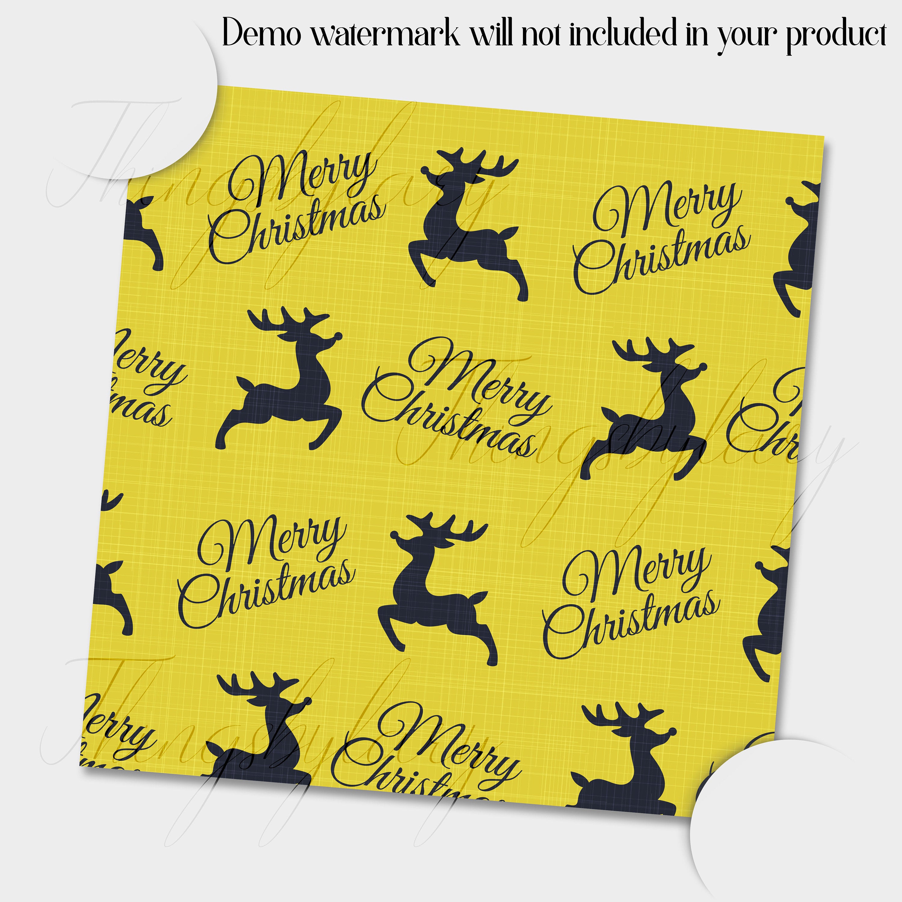 12 Christmas Digital Papers in Yellow and Gray Color in 12 inch, Instant Download, High Resolution 300 Dpi, Commercial Use