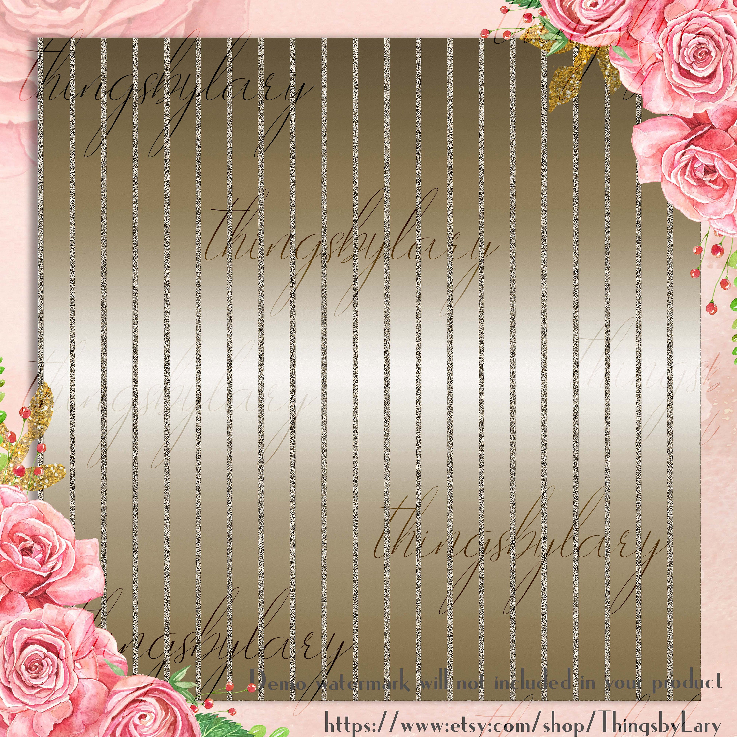 42 Bronze Metallic Papers 12 inch, 300 Dpi Planner Paper, Commercial Use, Scrapbook Paper, Bronze Metallic, Luxury Digital Bronze Paper