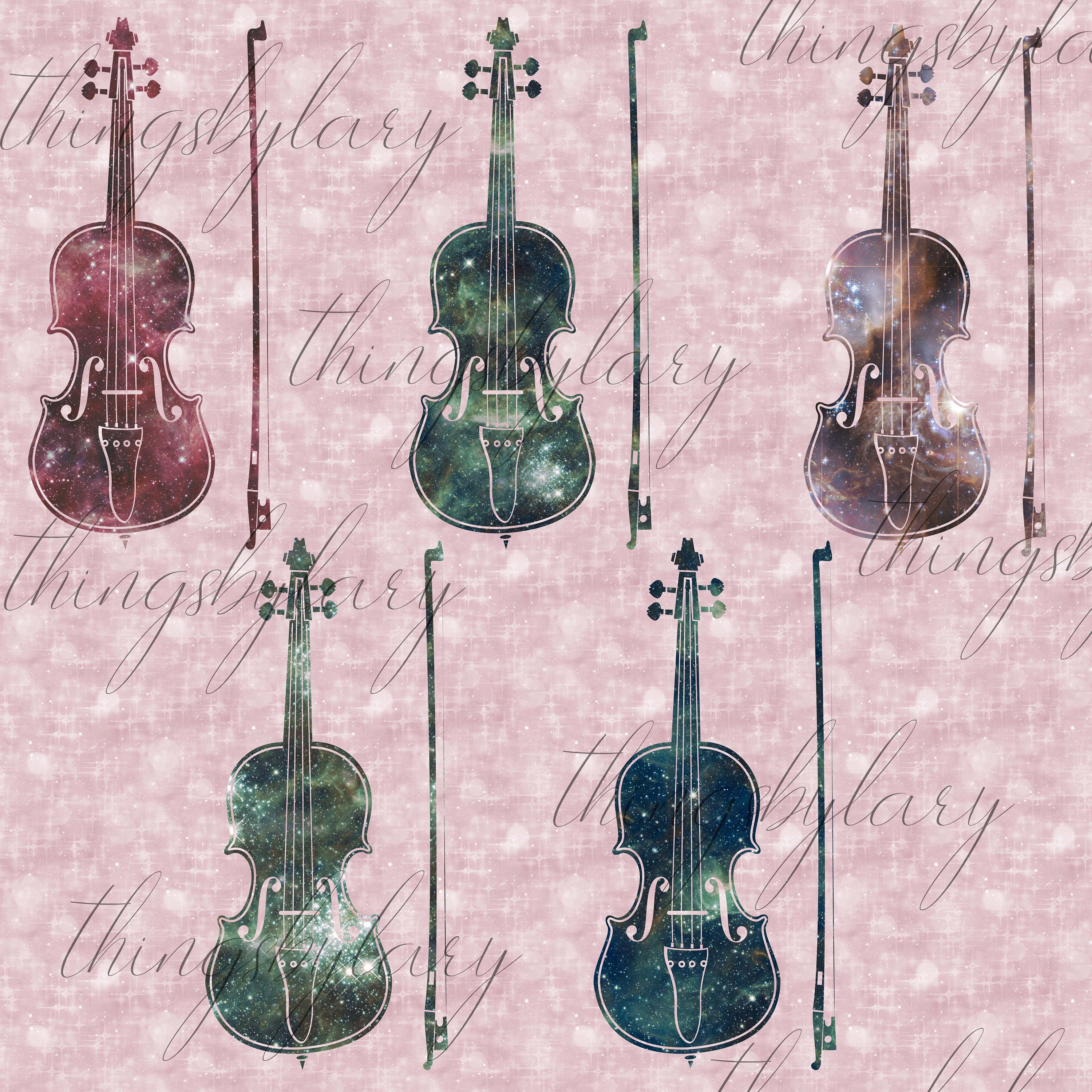 20 Galaxy Violin Clipart, Music Clip Arts,Fairy Violin,Instant Download,Digital Clipart,Music Clipart,Galaxy Clipart,Wedding,Invitation