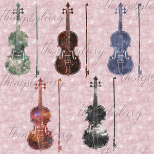 20 Galaxy Violin Clipart, Music Clip Arts,Fairy Violin,Instant Download,Digital Clipart,Music Clipart,Galaxy Clipart,Wedding,Invitation