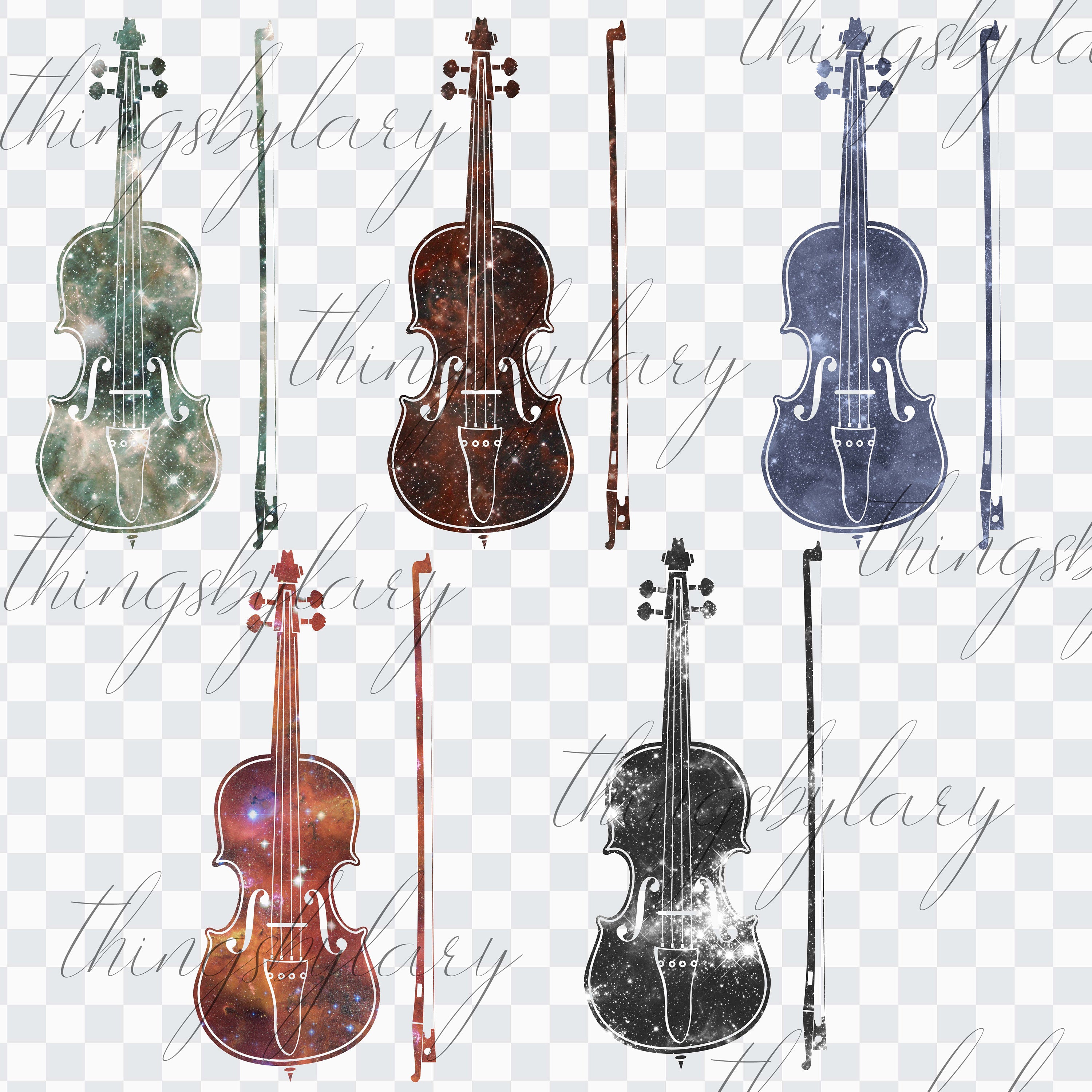 20 Galaxy Violin Clipart, Music Clip Arts,Fairy Violin,Instant Download,Digital Clipart,Music Clipart,Galaxy Clipart,Wedding,Invitation