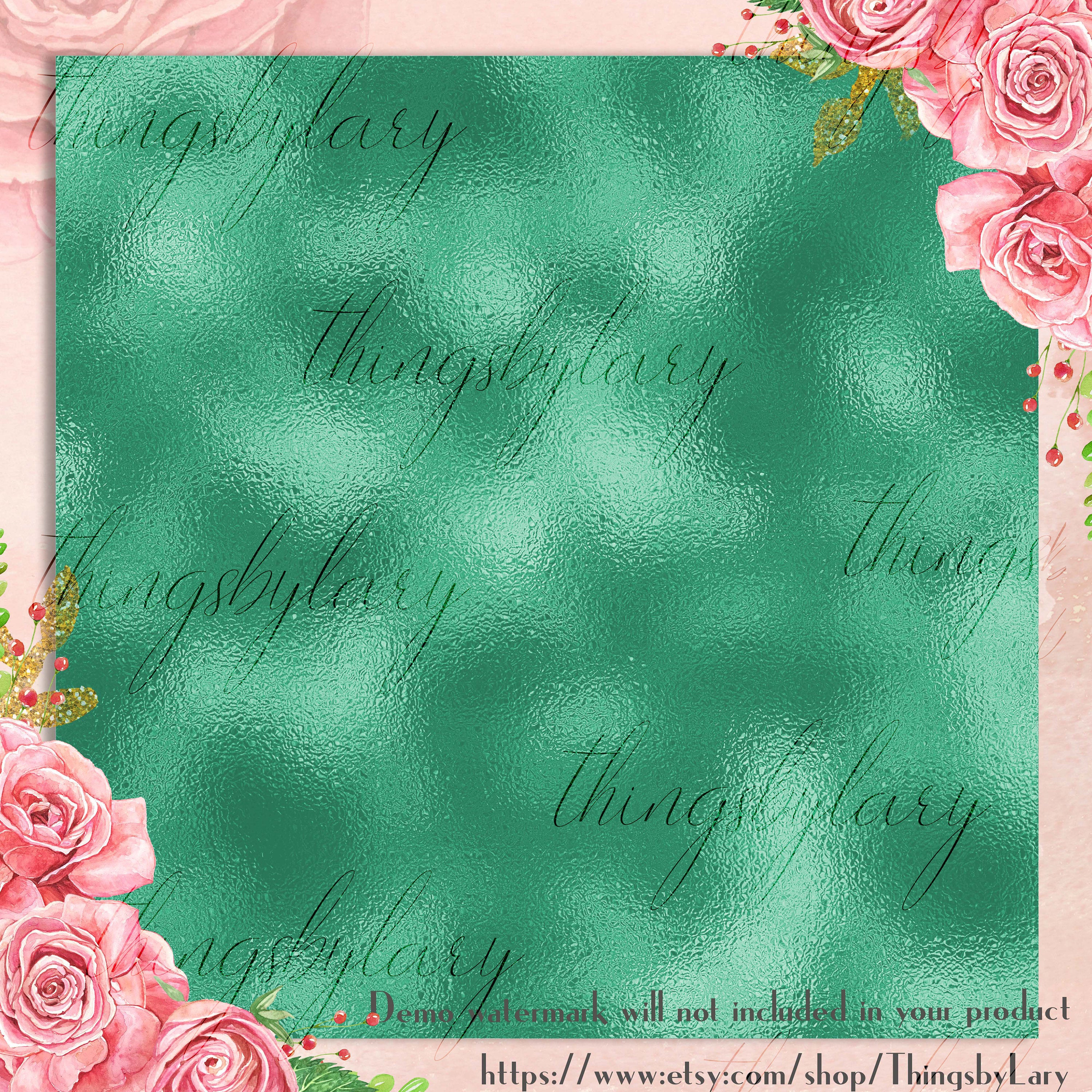 42 Mint Foil Papers 12 inch, 300 Dpi Planner Paper, Commercial Use, Scrapbook Paper, Mint Foil, Digital Luxury Mint Paper