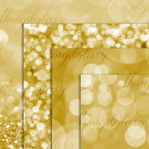 42 Gold Bokeh Papers 12 inch, 300 Dpi Planner Paper, Commercial Use, Scrapbook Paper, Gold Glitter Bokeh , Luxury Gold Paper, 24k Gold Paper