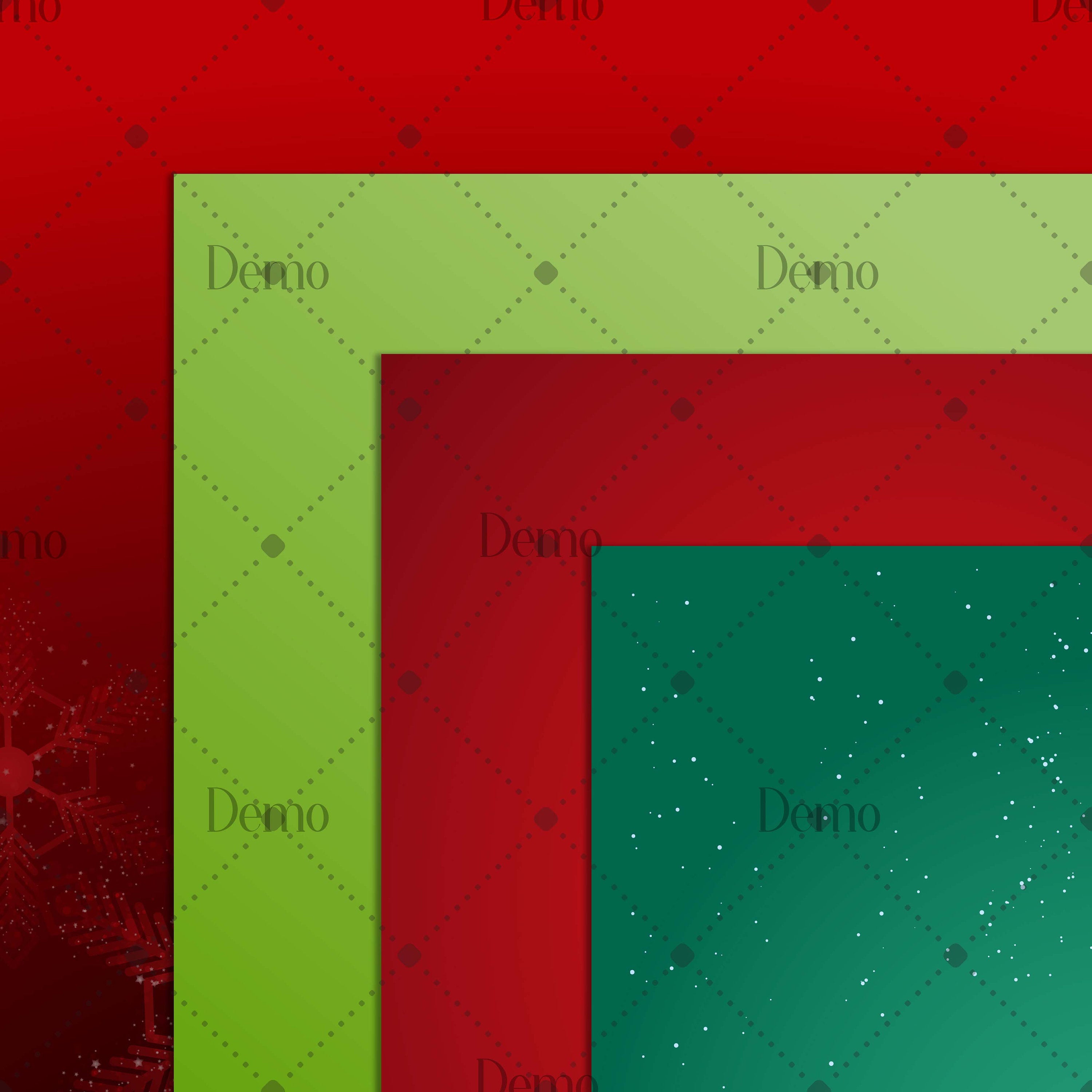 24 Luxury Christmas Background Digital Papers 12&quot; 300 Dpi Instant Download Commercial Use Planner Paper Red Green Blue White Gray Christmas