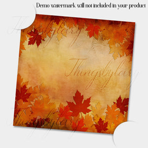 18 Fall Leaf Digital Papers 300 Dpi Instant Download Commercial Use, Autumn Leaves thanksgiving fall wedding vintage antique distressed fall