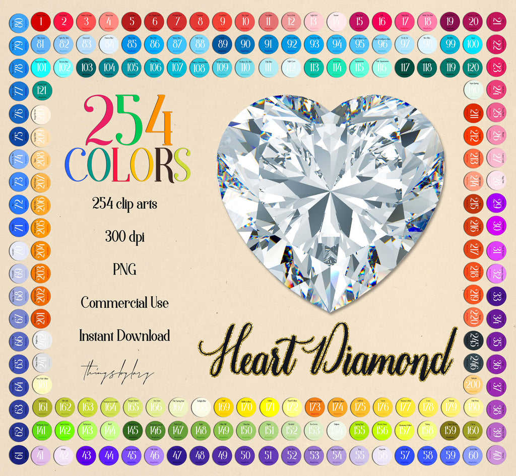 254 Real Heart Diamond Clip arts,300 Dpi,Instant Download,Commercial Use,Bridal Shower,Digital Clip Art,Instant Download,Wedding Invitation