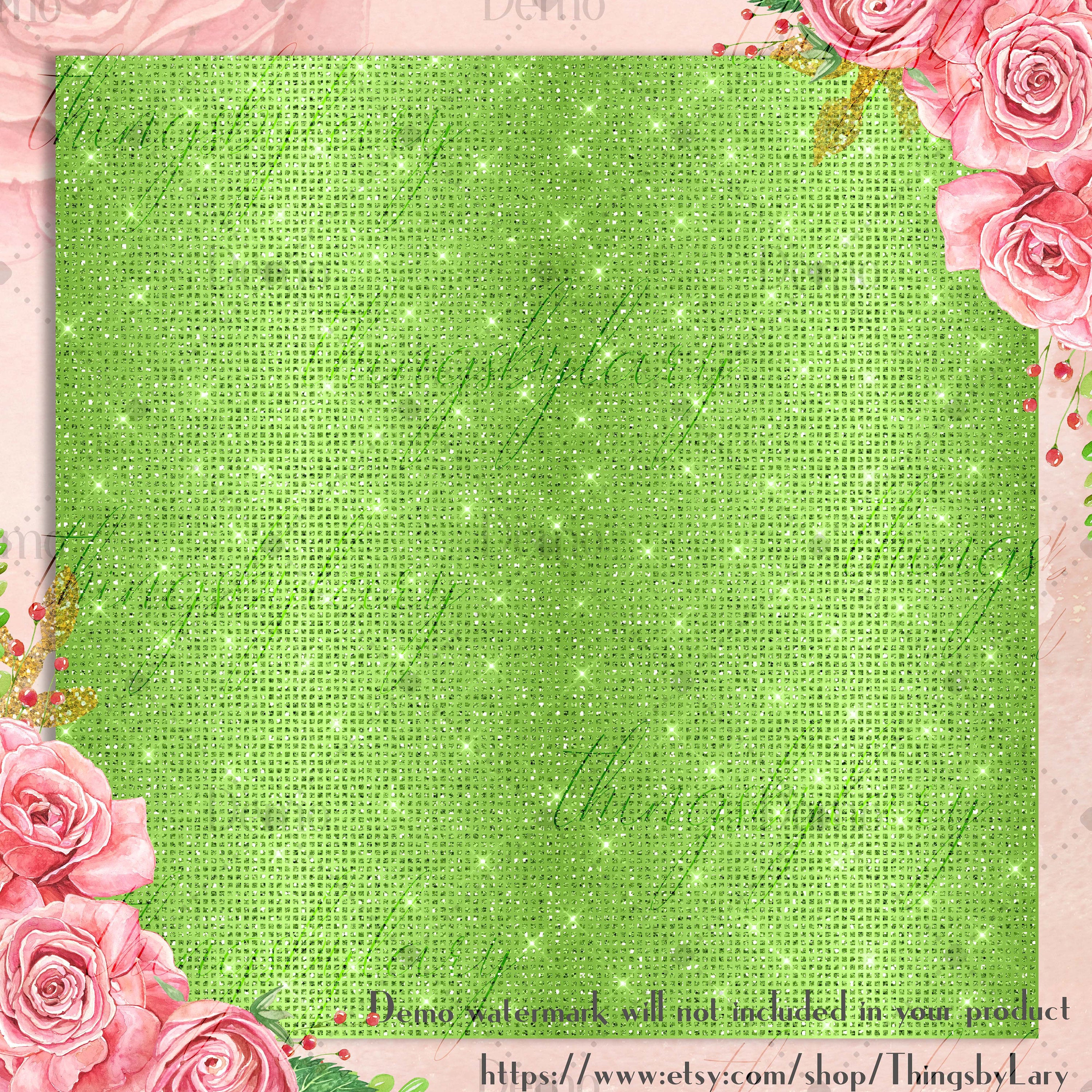 42 Luxury Greenery Glitter and Sequin Digital Papers 12 inch 300 Dpi Planner Paper Commercial Use Christmas Glitter st patrick&#39;s day Glitter
