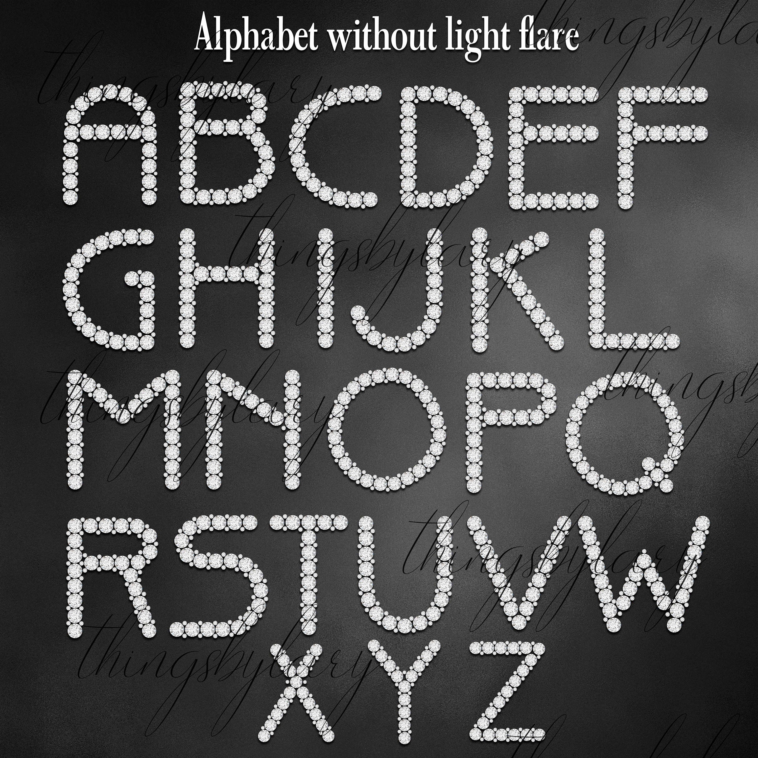 81 Diamond Alphabet Number Symbol Clip Arts (NOT FONT) 300 Dpi PNG Instant Download Commercial Use White Diamond Overlay Number Symbol