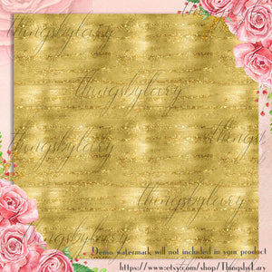 34 Glam Gold Papers 12 inch, 300 Dpi Planner Paper, Commercial Use, Scrapbook Paper, Gold Glitter, Luxury Gold Paper, Digital 24k Gold Paper