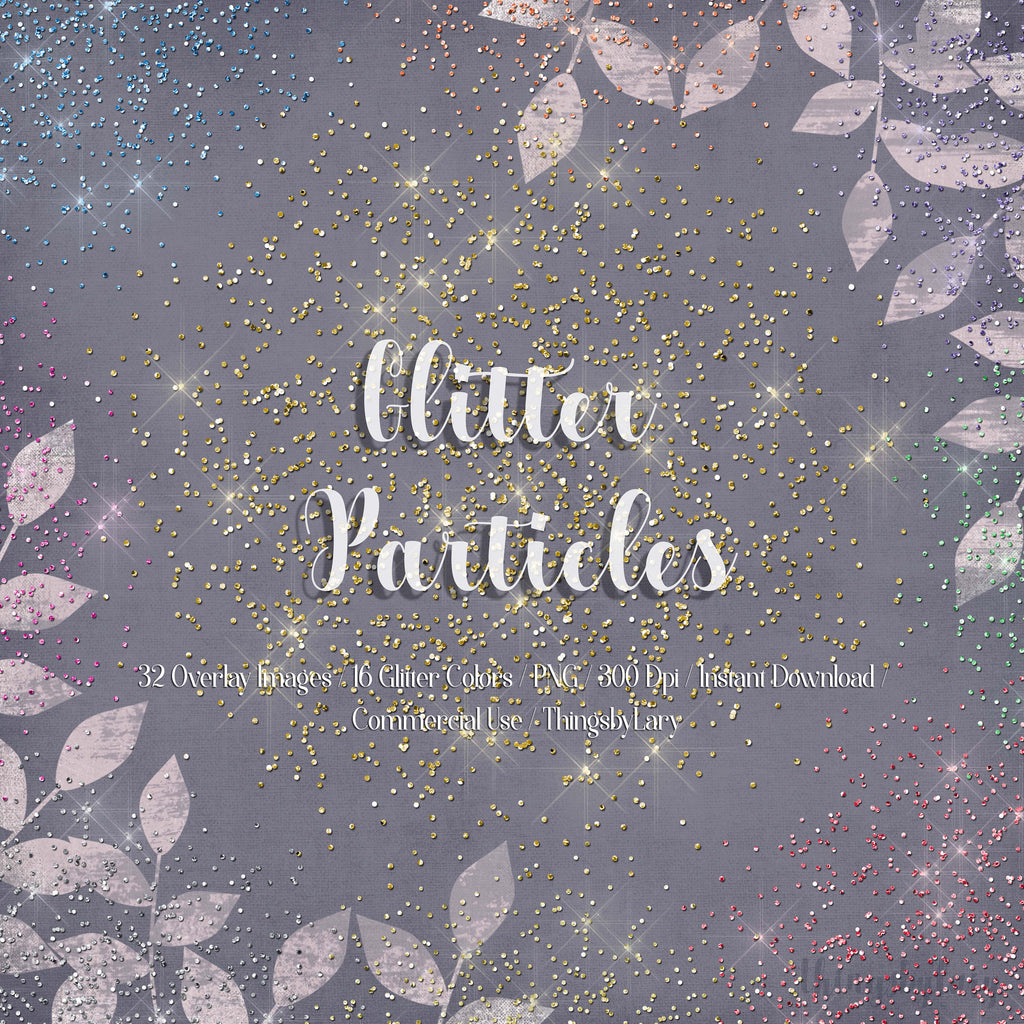 32 Glitter Particles Overlay Images 16 Colors Commercial Use Glitter Dust Confetti Digital Confetti Glitter Overlay Gold Glitter Silver Red