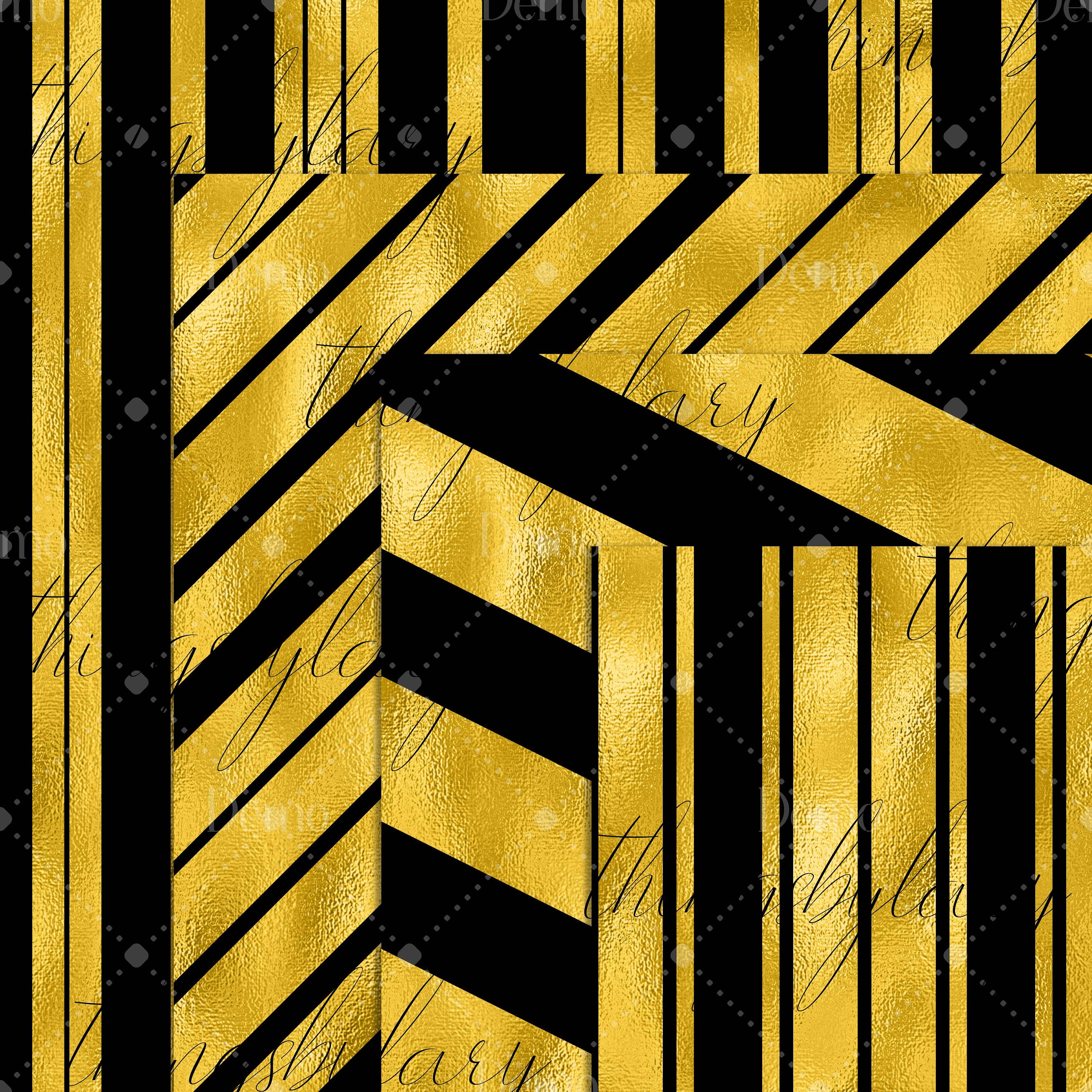 16 Black and Gold Seamless Striped Pattern Digital Papers 12 inch 300 Dpi Planner Paper Commercial Use Scrapbook Paper, Digital Foil Print