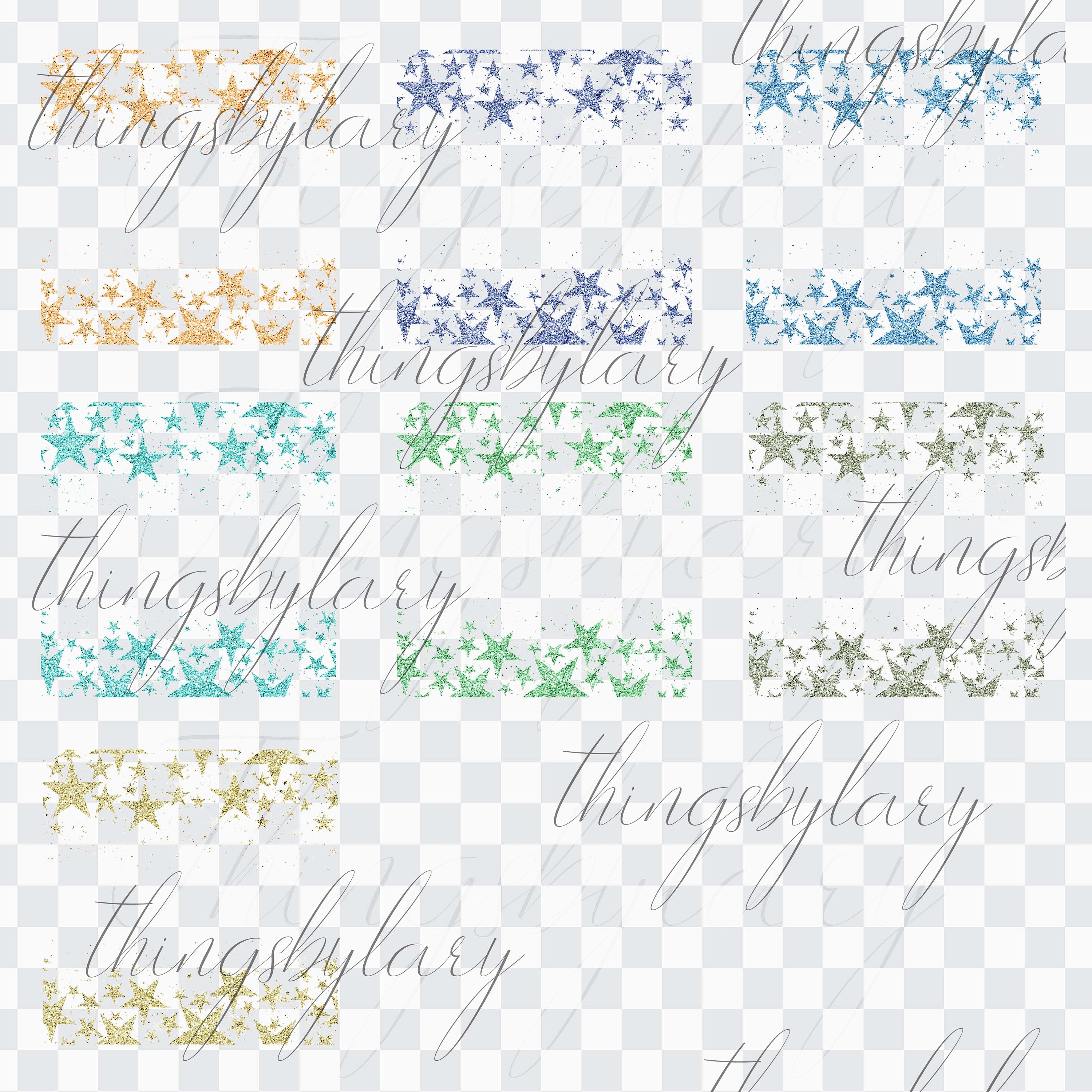 16 Seamless Glitter Star Overlay Images, 16 Colors Gold Silver Pink Red Glitter Star Clipart Digital Seamless Glitter Overlay Commercial Use