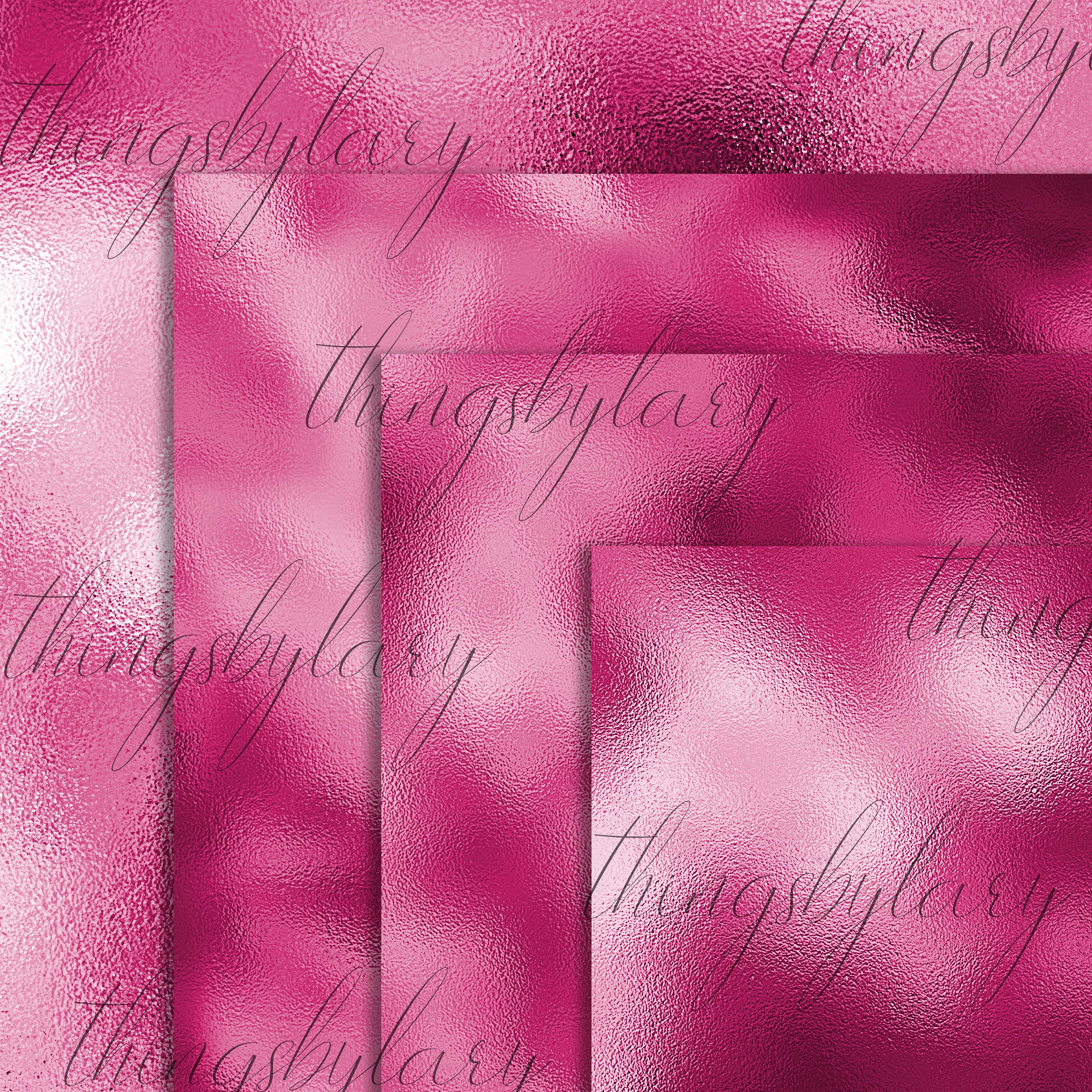 42 Pink Peacock Foil Papers 12 inch 300 Dpi Planner Paper Commercial Use Scrapbook Paper Digital Foil, Luxury Hot Pink Paper Metallic Foil