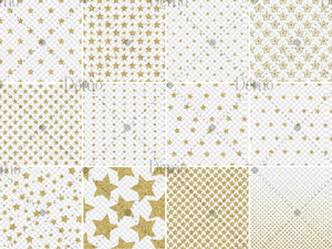 12 Gold Glitter Star Overlay Images, Transparent PNG 300 Dpi 12inch Commercial Use Instant Download, Seamless Pattern, Gold Glitter Overlay