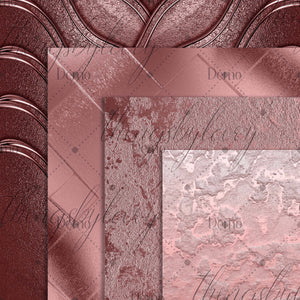 42 Rose Gold Metallic Papers 12 inch, 300 Dpi Planner Paper, Commercial Use, Scrapbook Paper, Metallic, Rosegold Rose Gold Paper