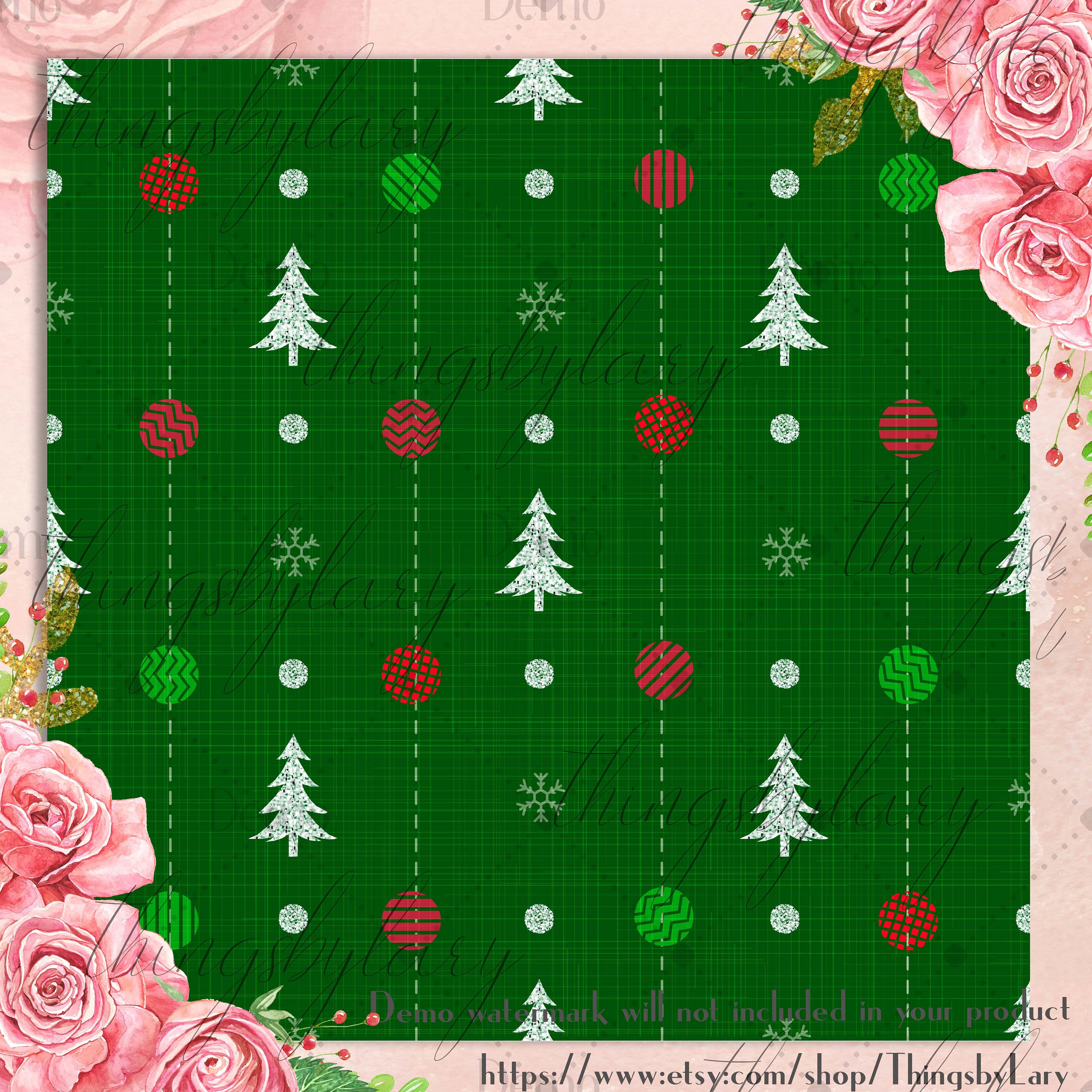 12 Christmas Digital Papers in Classic Theme Color 12 inch Instant Download, Winter Holiday Digital Paper, Christmas Digital Papers