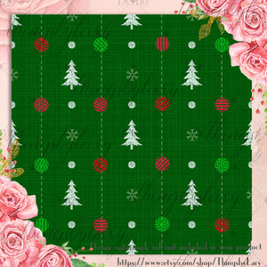 12 Christmas Digital Papers in Classic Theme Color 12 inch Instant Download, Winter Holiday Digital Paper, Christmas Digital Papers