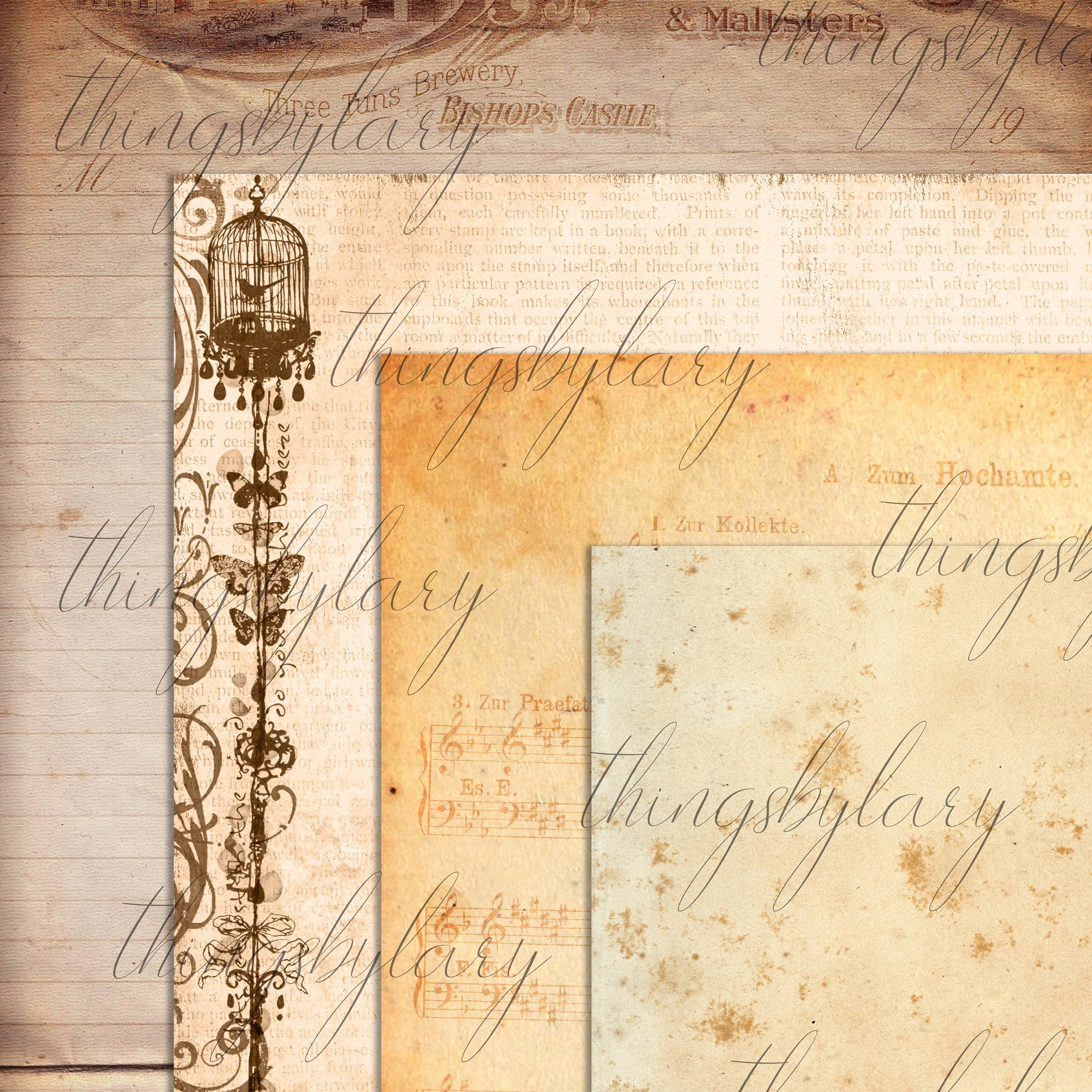 30 Antique Vintage Old Digital Papers 12 inch 300 Dpi Planner Paper Commercial Use Scrapbook distressed paper grunge ripped edges Parchment