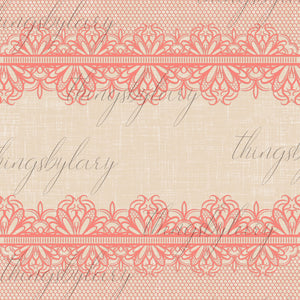 27 Coral Lace Overlays Borders Frames Images PNG Transparent 300 Dpi Instant Download Commercial Use Shabby Chic Wedding Romantic Lacy Net