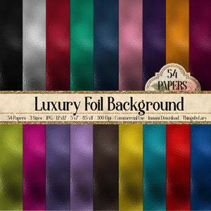 54 Luxury Foil Background Digital Images 18 colors 3 sizes 12&quot;x12&quot;, 5&quot;x7&quot;, 8.5&quot;x11&quot; 300 Dpi Planner Paper Scrapbook Foil Digital Foil Paper