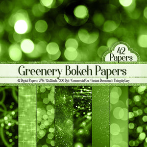 42 Bokeh and Glitter Texture Digital Papers 12 inch 300 Dpi Planner Paper Commercial Use Christmas Luxury st patrick&#39;s day Bokeh Background
