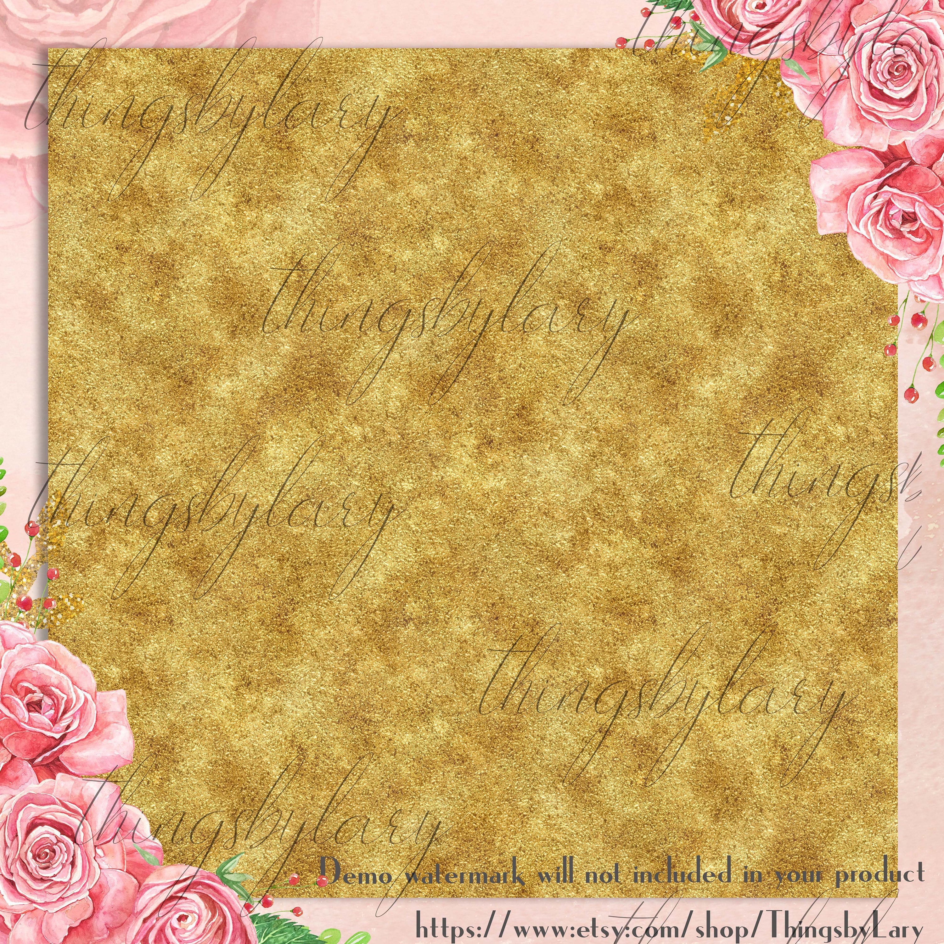34 Glam Gold Papers 12 inch, 300 Dpi Planner Paper, Commercial Use, Scrapbook Paper, Gold Glitter, Luxury Gold Paper, Digital 24k Gold Paper