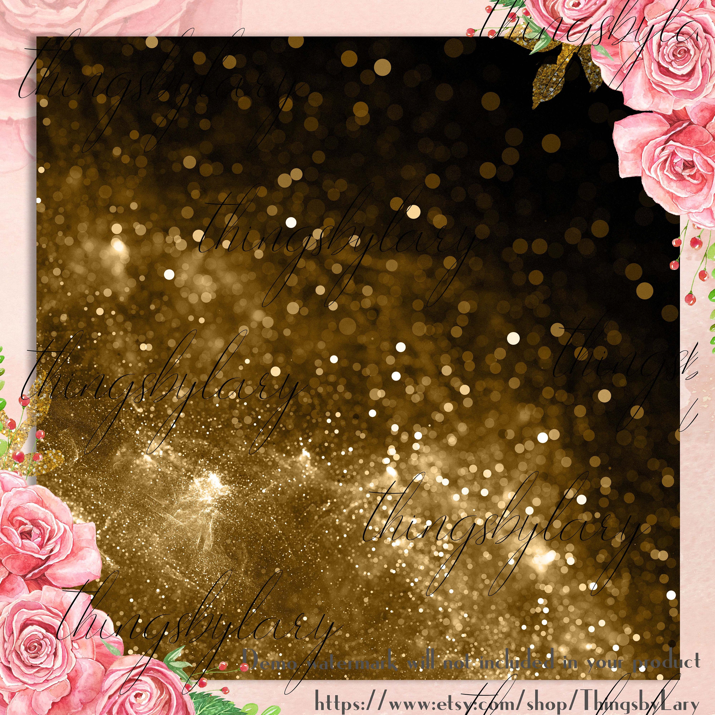 42 Antique Gold Bokeh and Glitter Papers 12 inch 300 Dpi Instant Download Commercial Use, Planner Paper, Scrapbook Gold Kit, Real Gold Paper