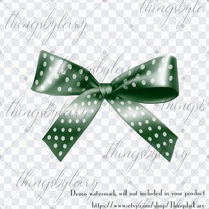 56 Christmas Bows and Ribbons Cliparts, 300 Dpi, Instant Download, Commercial Use, Christmas Gift, Digital Satin Bows, Christmas Invitation