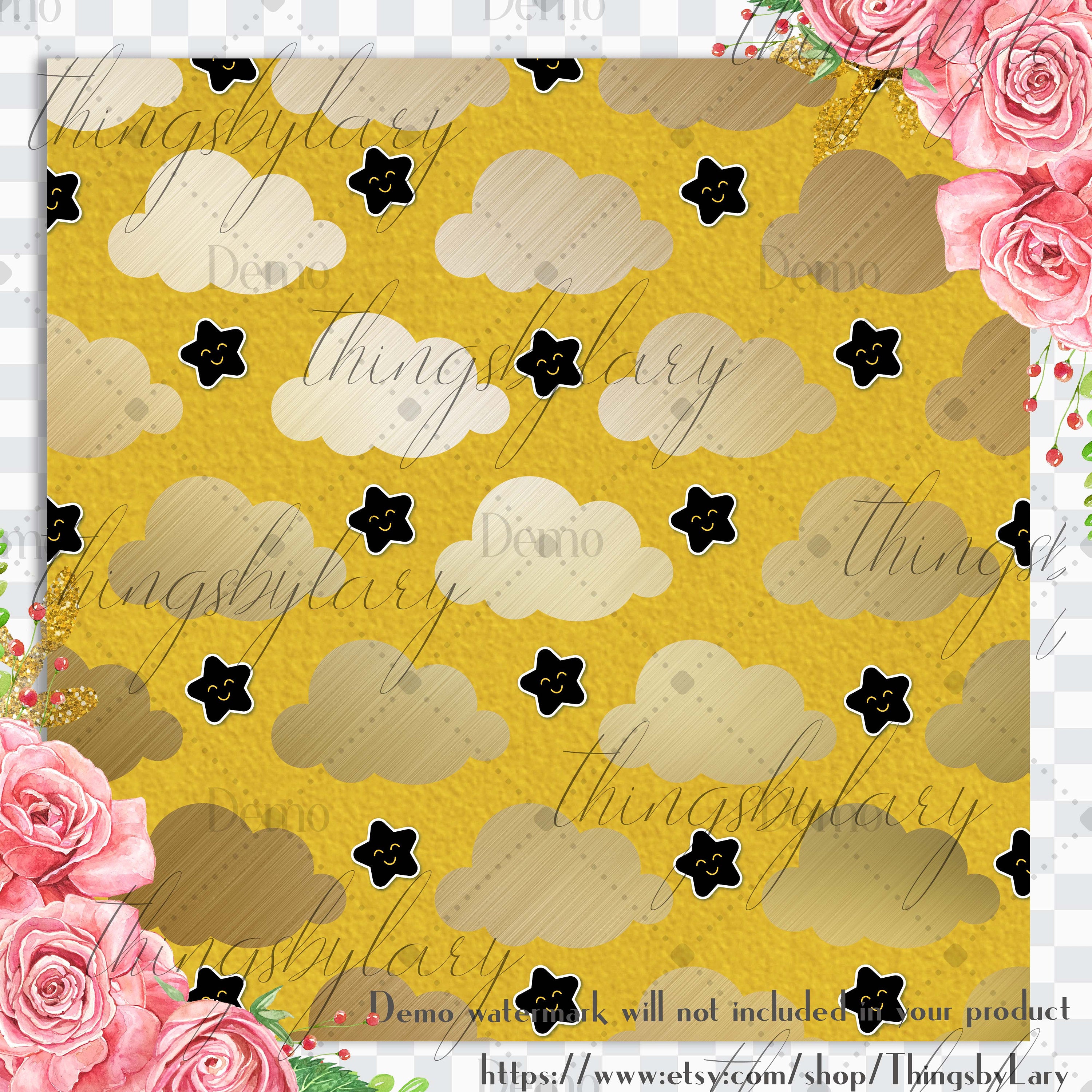 12 Black & Gold Baby Shower Digital Papers in 12 inch 300 Dpi Instant Download, Scrapbook Papers, Kid Digital Papers, Commercial Use