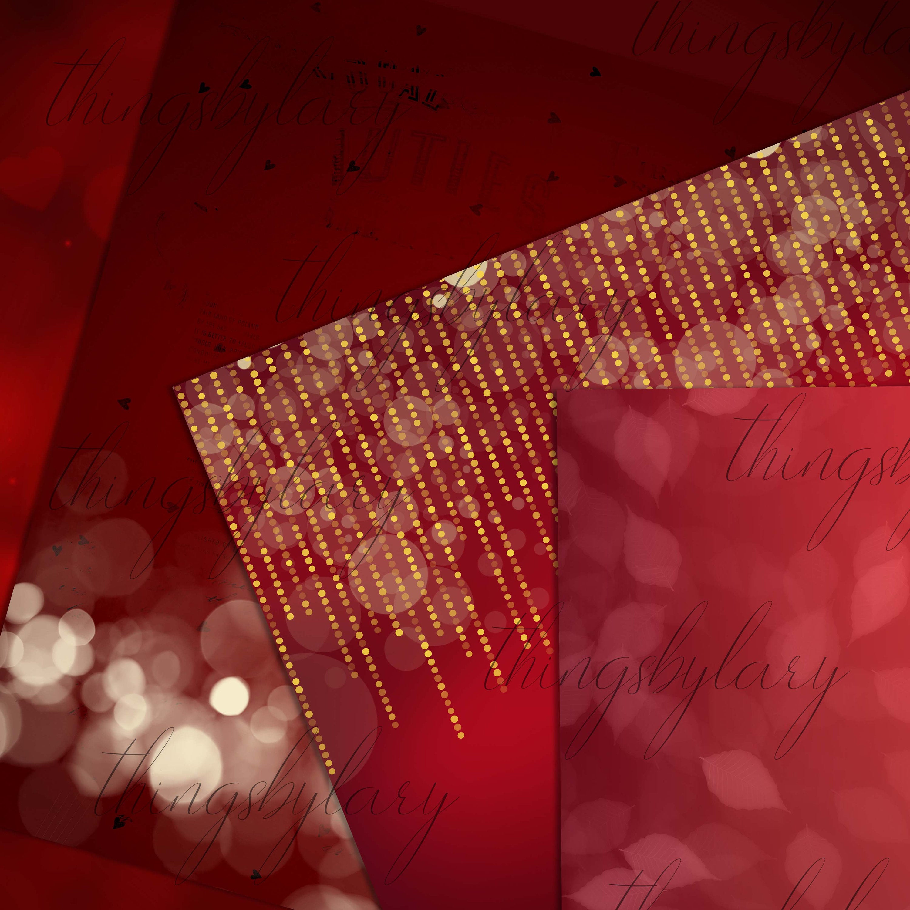 16 Luxury Red Bokeh Valentine Background Digital Images 12inch 300 Dpi Planner Paper Scrapbook Paper Valentine Wedding Romantic Bokeh Heart