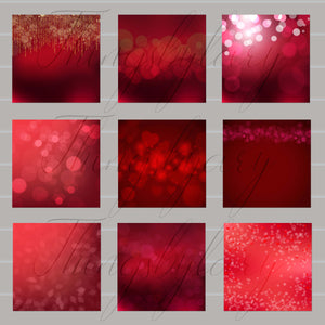 16 Luxury Red Bokeh Valentine Background Digital Images 12inch 300 Dpi Planner Paper Scrapbook Paper Valentine Wedding Romantic Bokeh Heart