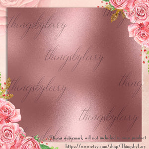 42 Rose Gold Foil Papers 12 inch, 300 Dpi Planner Paper, Commercial Use, Scrapbook Paper, Rose Gold Foil, Rosegold Rose Gold Paper