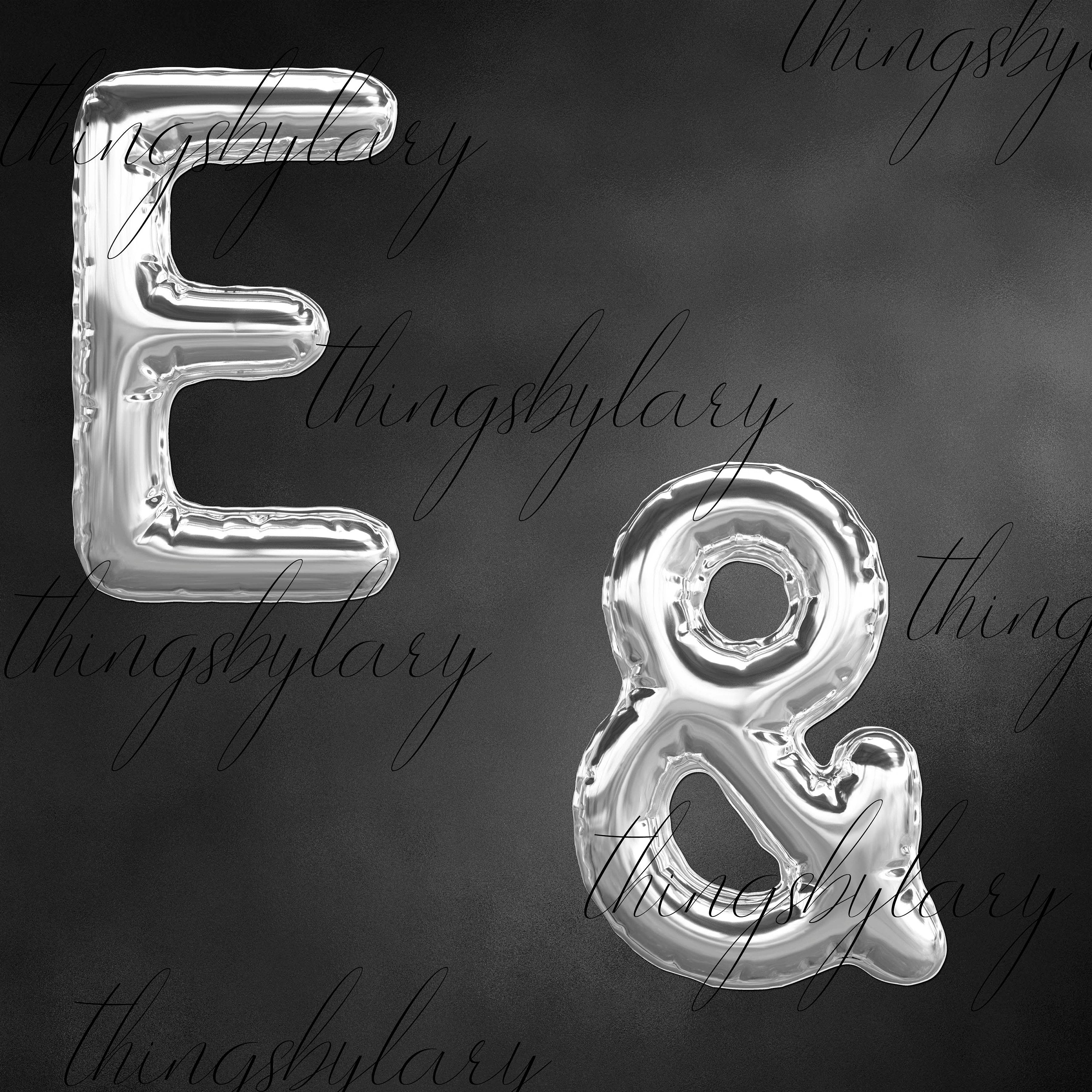 Luxury Silver Balloon Alphabet Number 41 Digital Images Clip Arts PNG 300 Dpi Planner Clip Arts Commercial Use Instant Download Scrapbooking