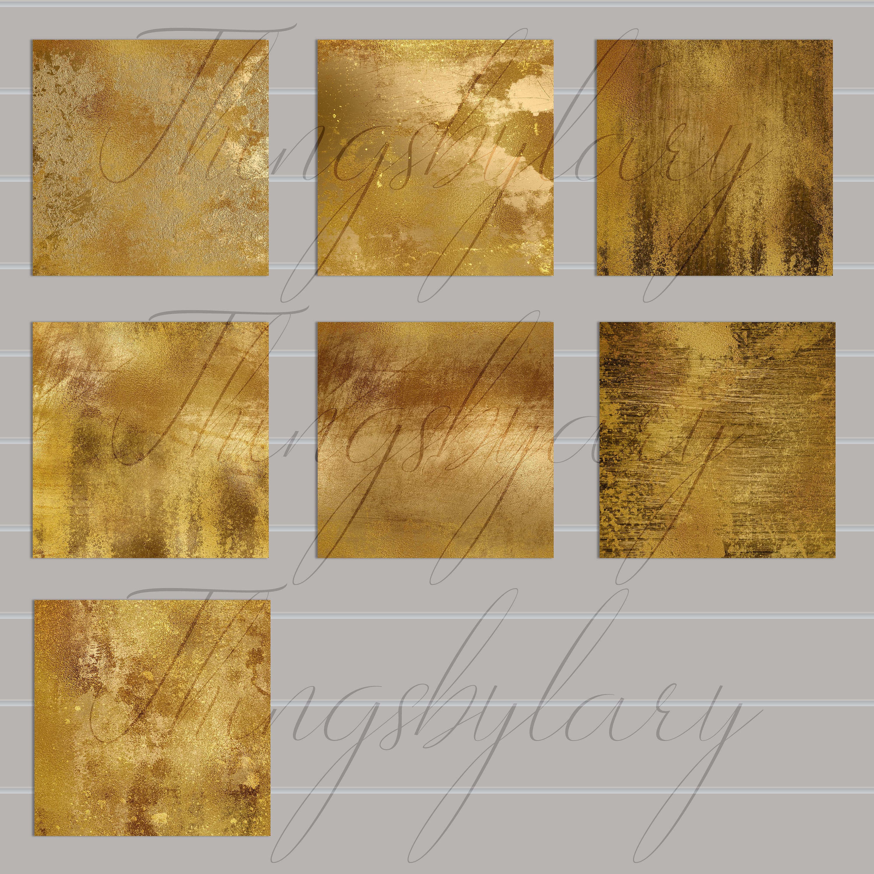 16 Distressed Antique Old Gold Digital Papers 12&quot; 300 Dpi Planner Paper Scrapbooking Digital Artistic Painted Antique Vintage Gold Grunge