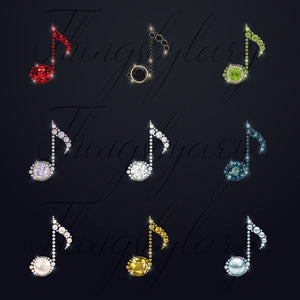 81 Diamond and Pearl Musical Symbols Digital Images 300 Dpi PNG Instant Download Commercial Use Realistic Diamond Music Key Note Quaver