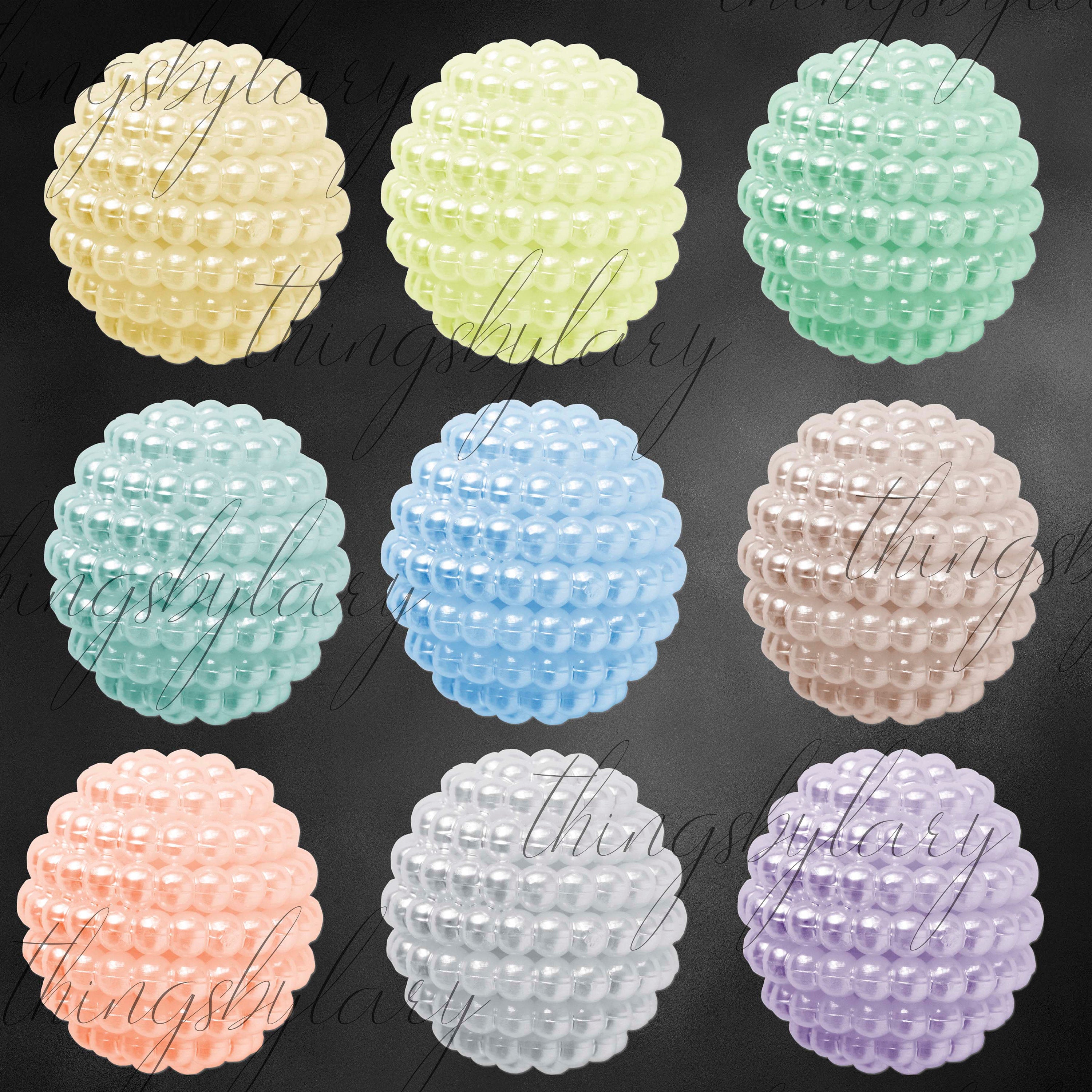 100 Pearl Pomander Digital Clip Art Images 300 DPI PNG Planner Clip Art Scrapbooking Jewelry Pearl Ball Bridal Shower Pearl Sphere Wedding