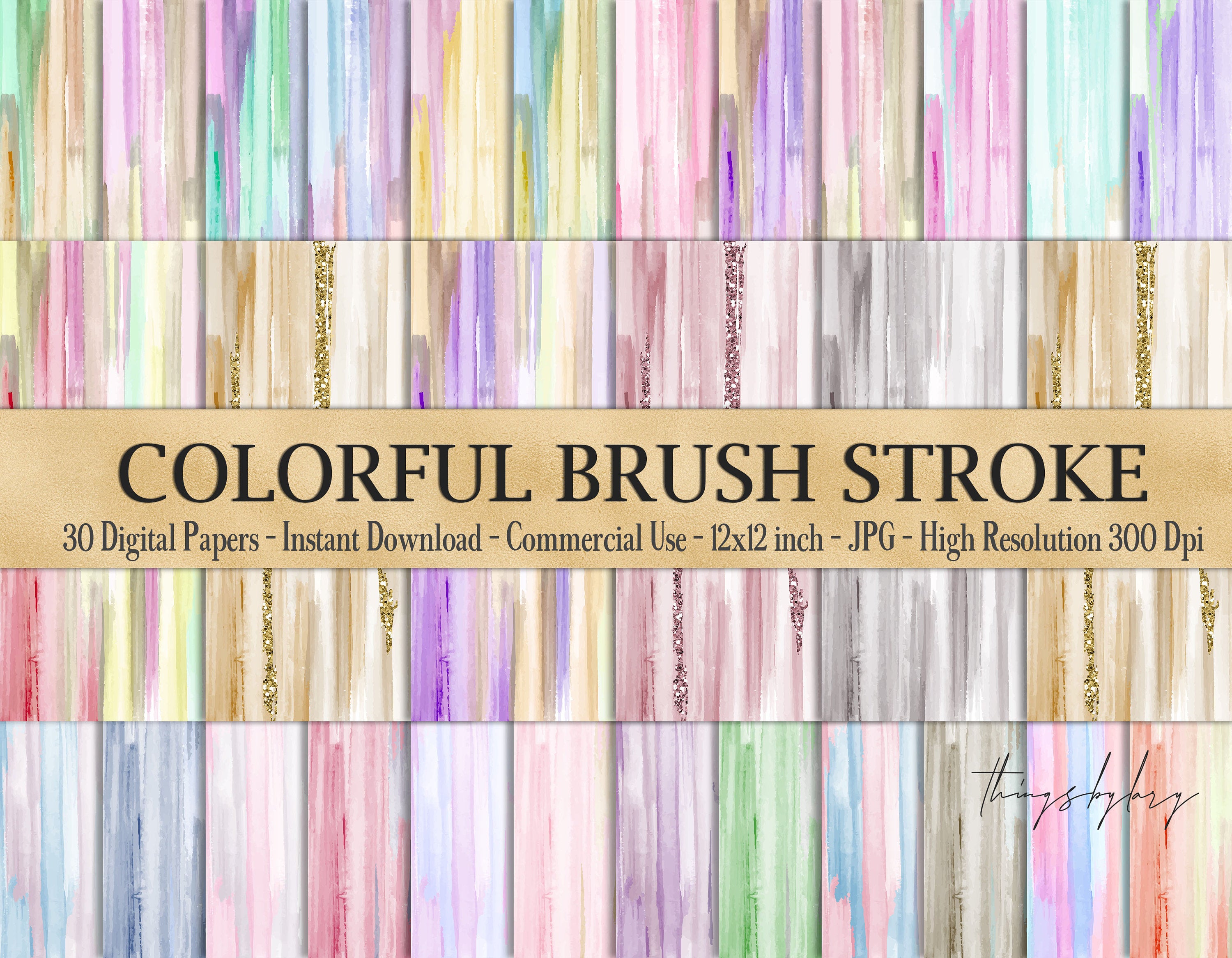 30 Watercolor Artistic Colorful Abstract Brush Stroke Digital Papers 12x12 inch 300 Dpi Instant Download Scrapbook Papers Colorful Festival