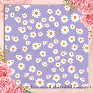 100 Seamless Daisy Flower Digital Papers 12x12&quot; 300 Dpi Planner Paper Instant Download Commercial Use Wedding Shabby Chic Mother Day Floral